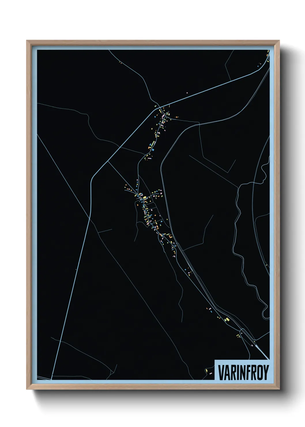 Une affiche de carte sur Varinfroy