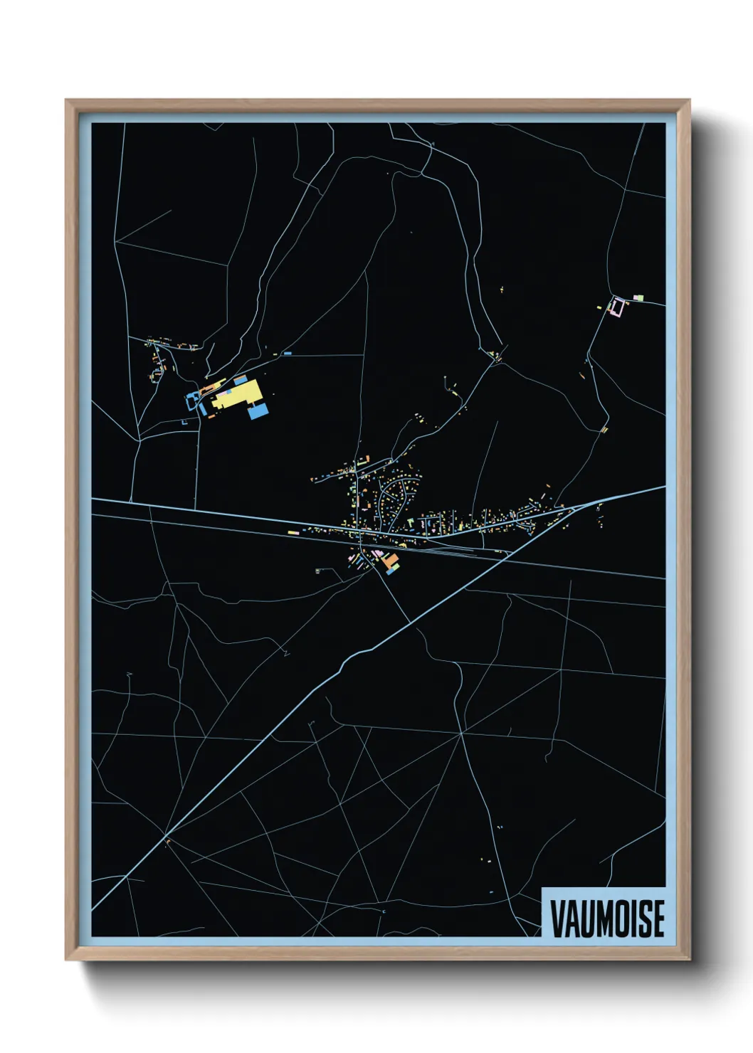 Une affiche de carte sur Vaumoise