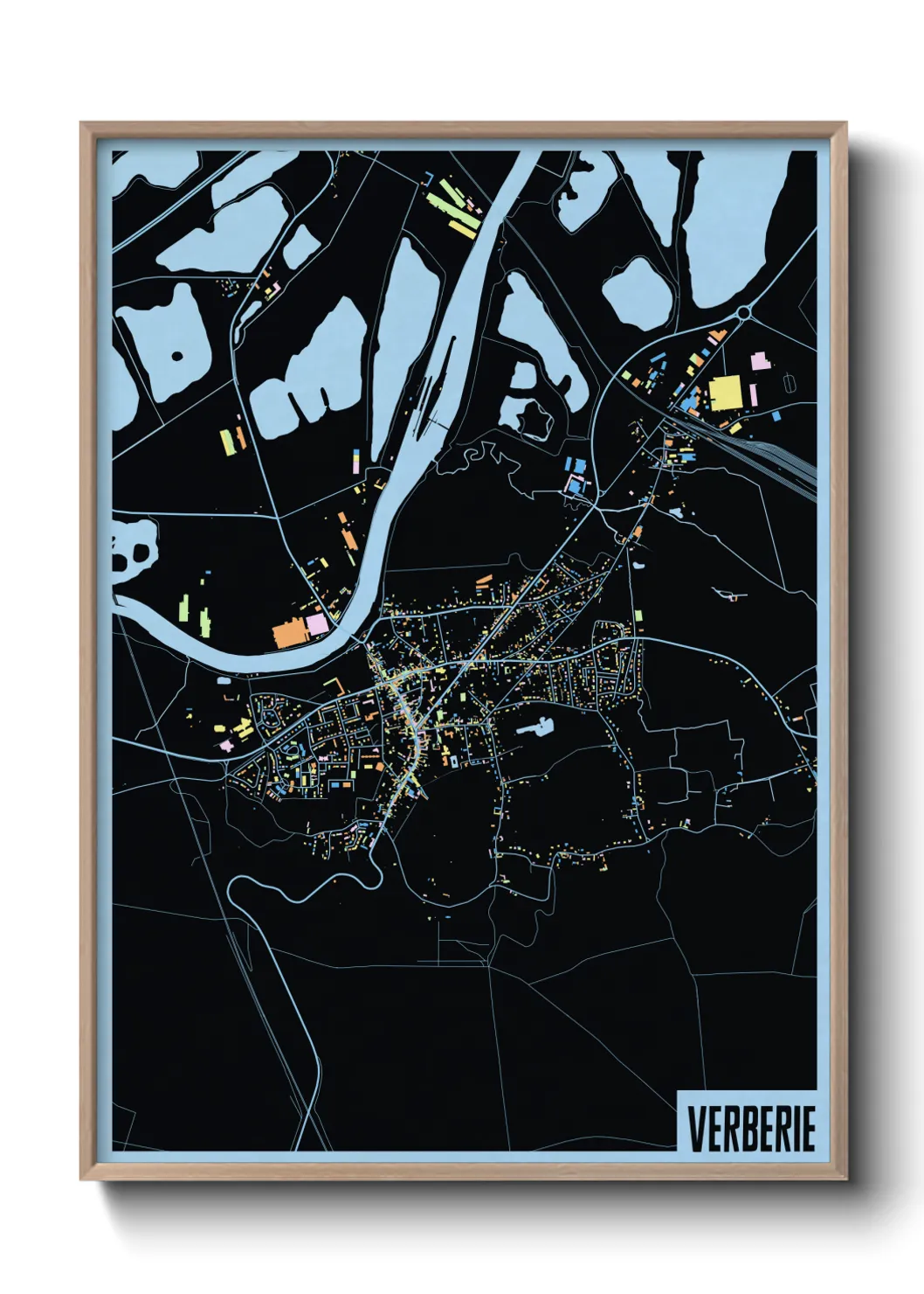 Une affiche de carte sur Verberie