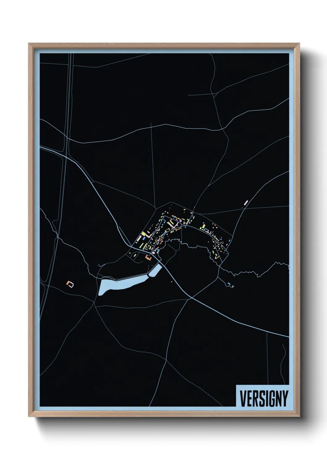 Une affiche de carte sur Versigny