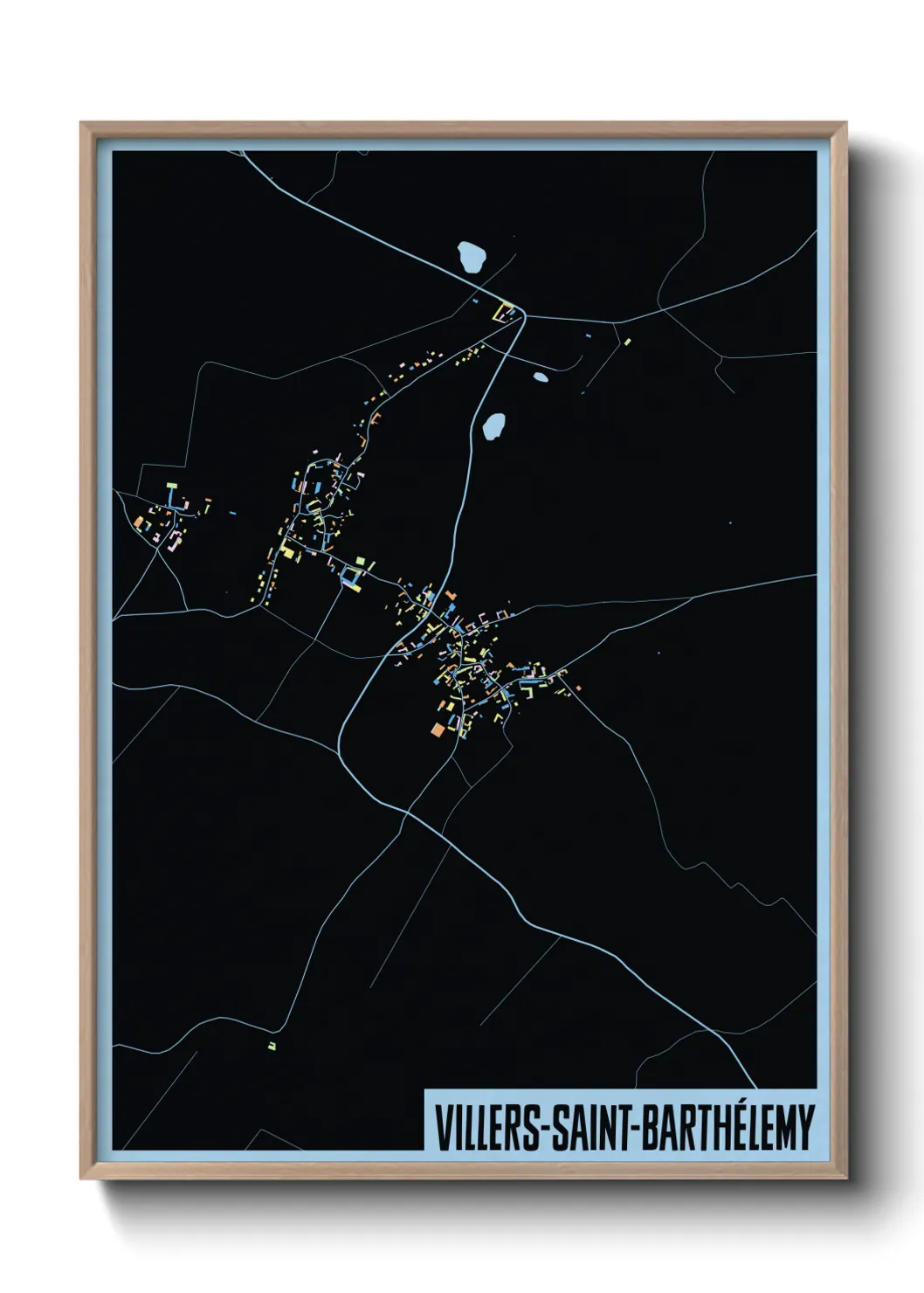 Une affiche de carte sur Villers-Saint-Barthélemy