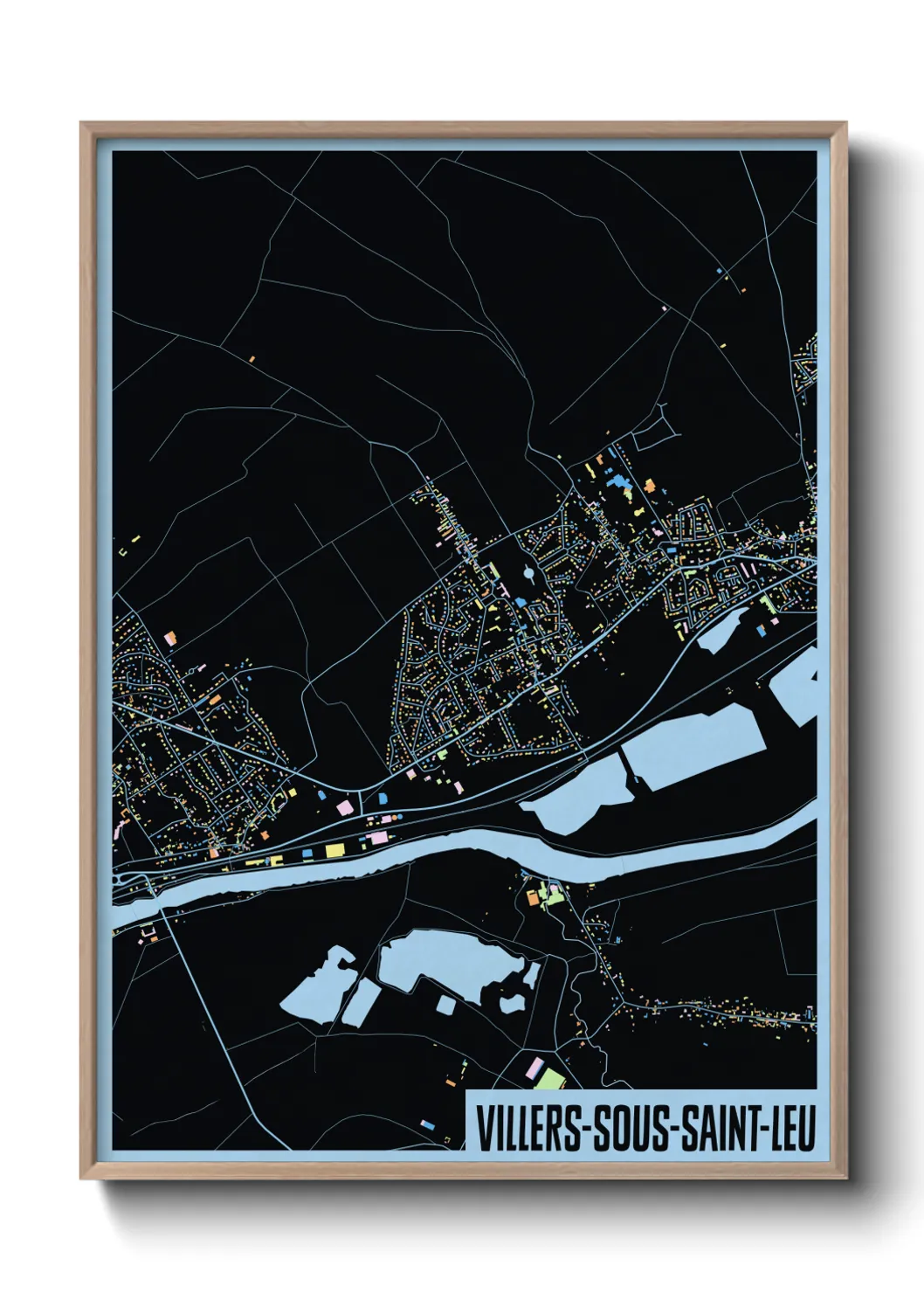 Une affiche de carte sur Villers-sous-Saint-Leu