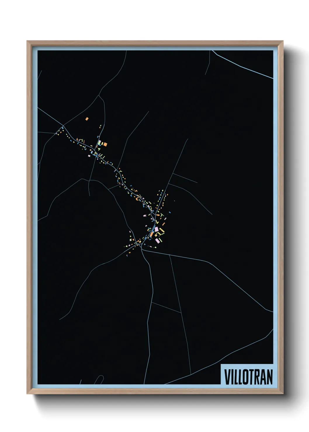 Une affiche de carte sur Villotran