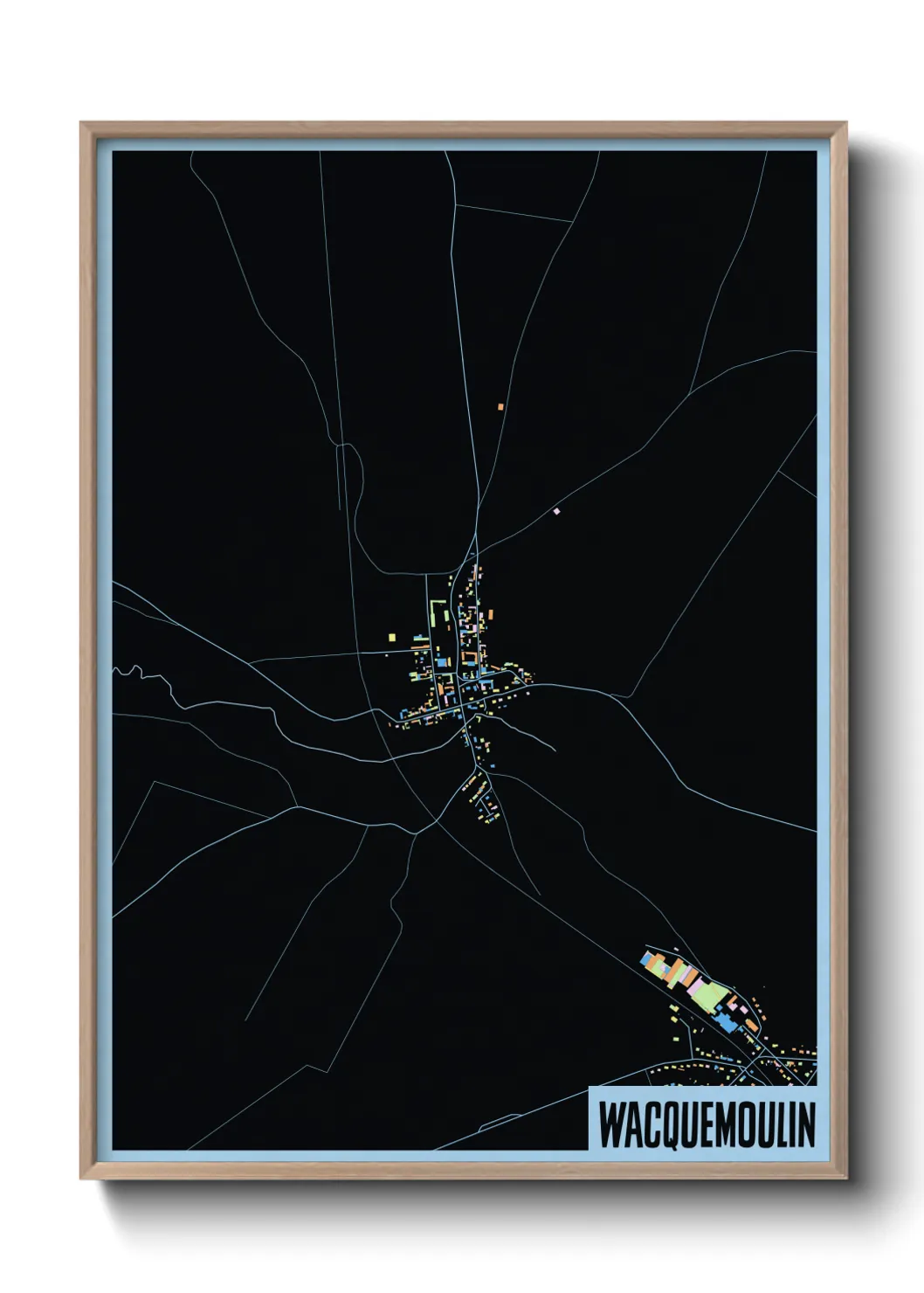 Une affiche de carte sur Wacquemoulin