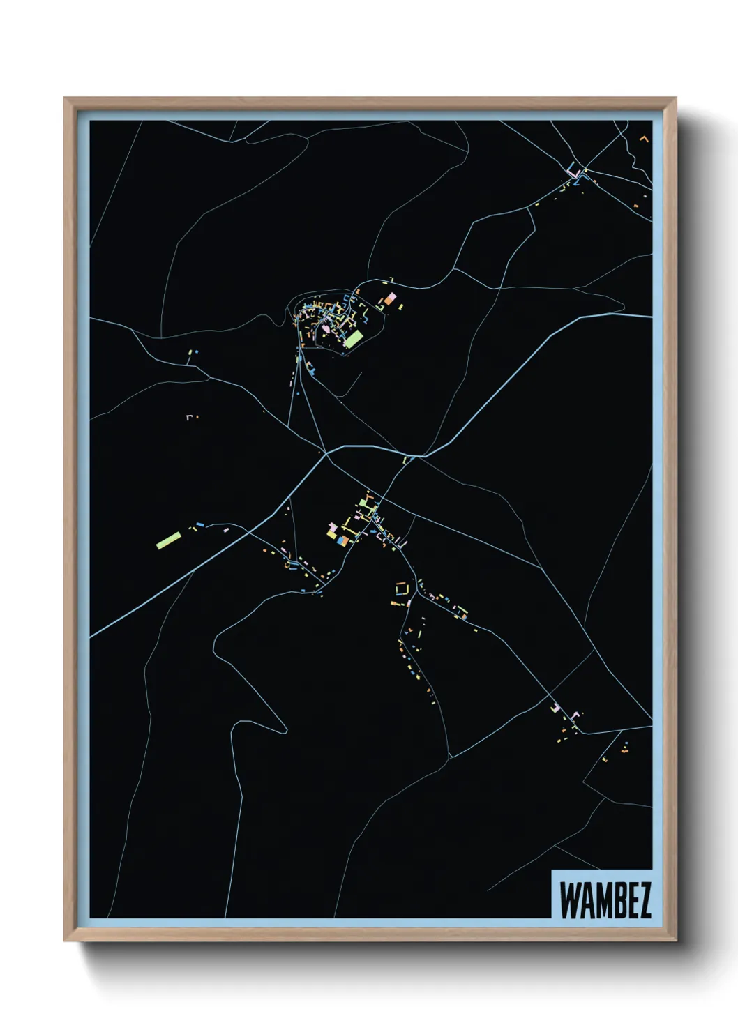 Une affiche de carte sur Wambez