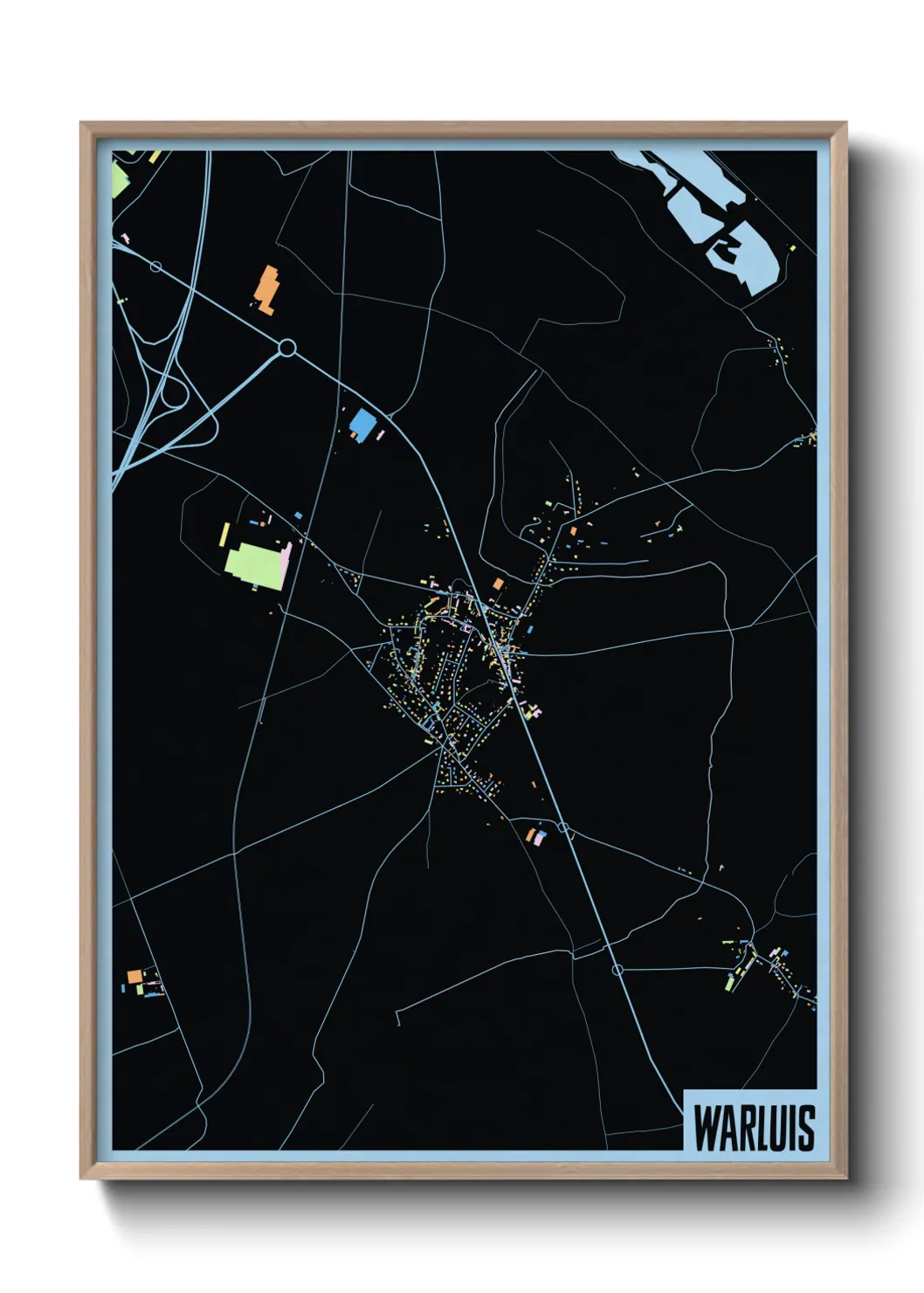 Une affiche de carte sur Warluis