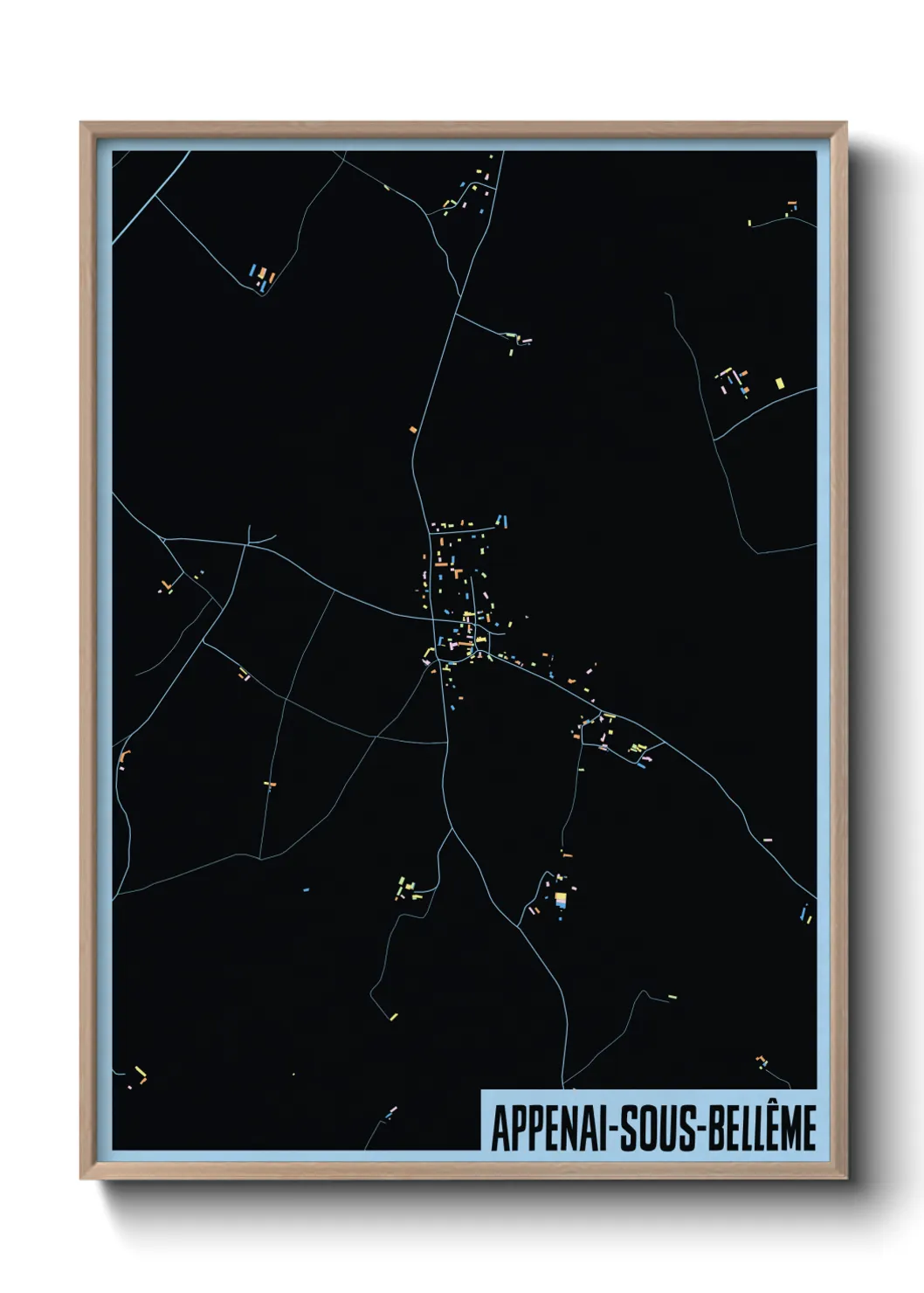 Une affiche de carte sur Appenai-sous-Bellême