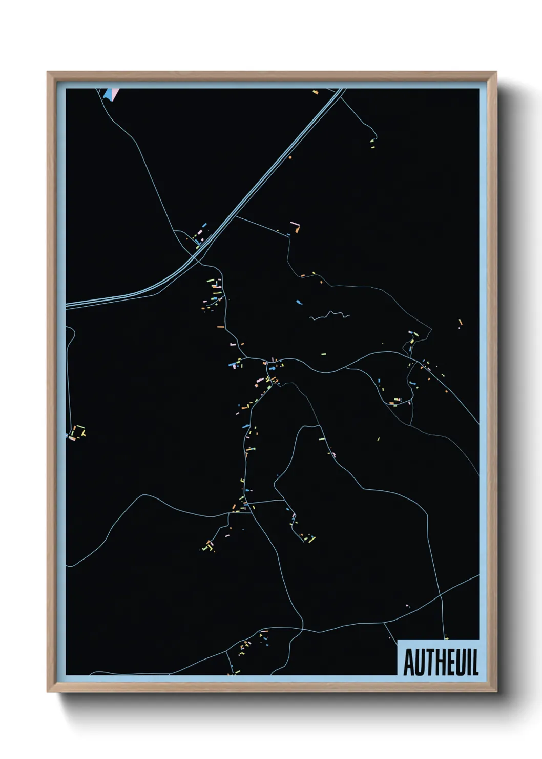 Une affiche de carte sur Autheuil