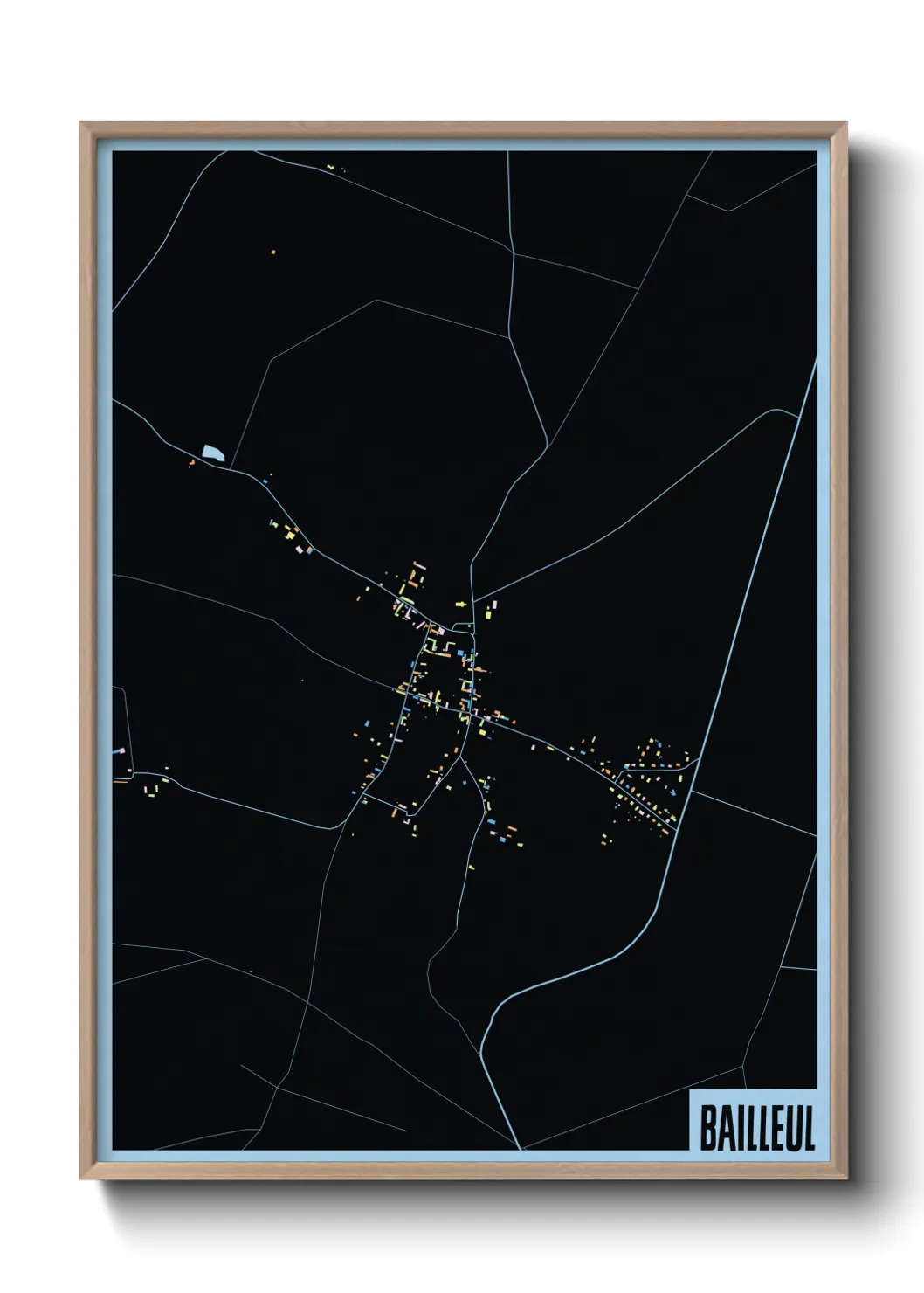 Une affiche de carte sur Bailleul