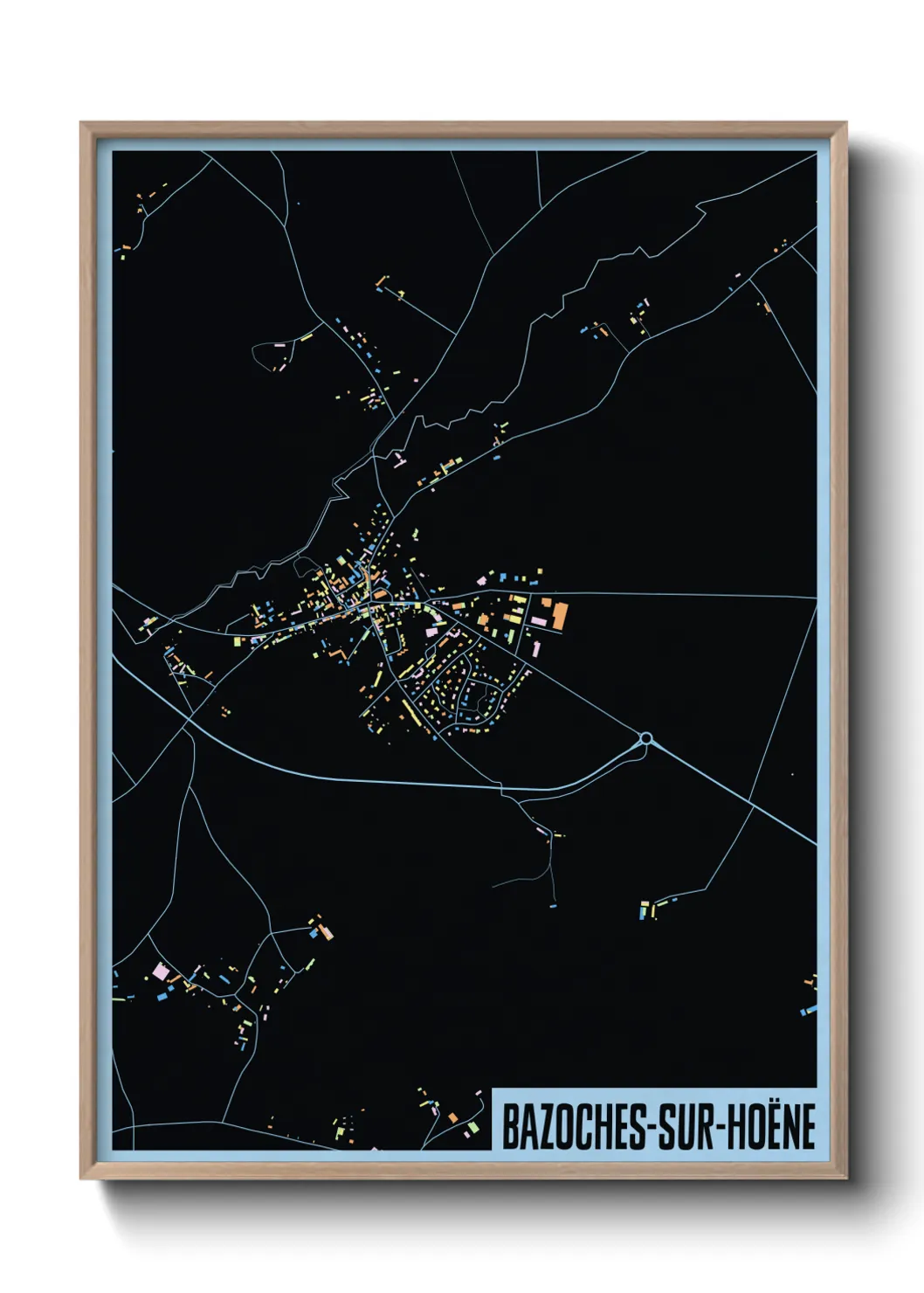 Un poster carteBazoches-sur-Hoëne