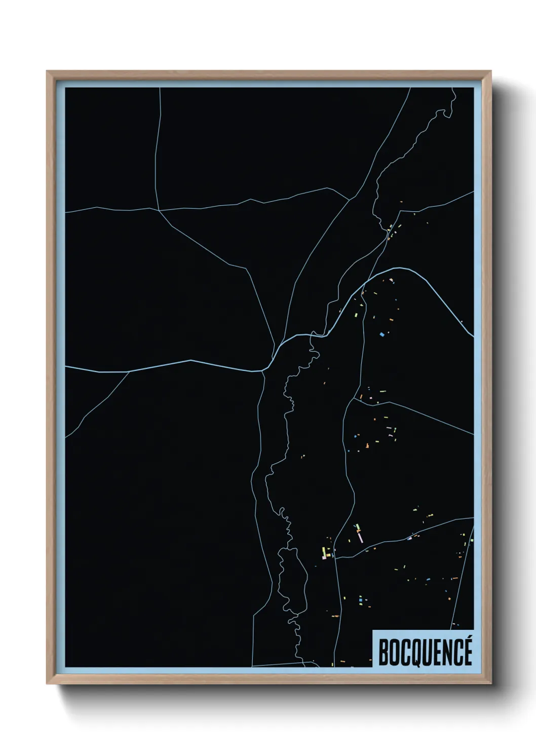 Une affiche de carte sur Bocquencé