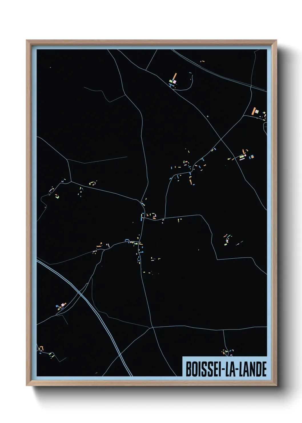 Une affiche de carte sur Boissei-la-Lande