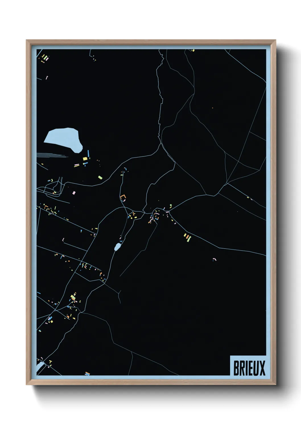 Une affiche de carte sur Brieux