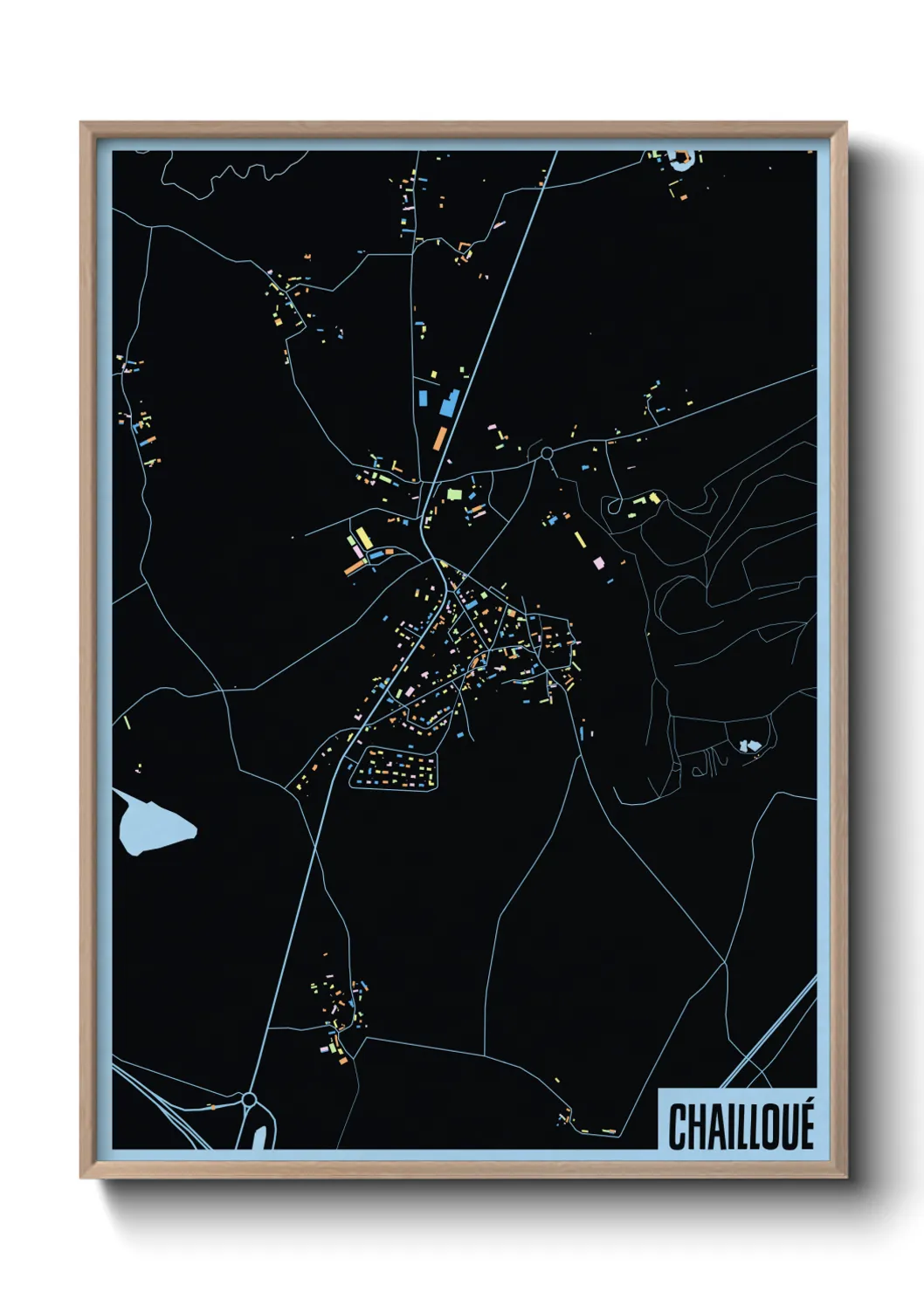 Une affiche de carte sur Chailloué