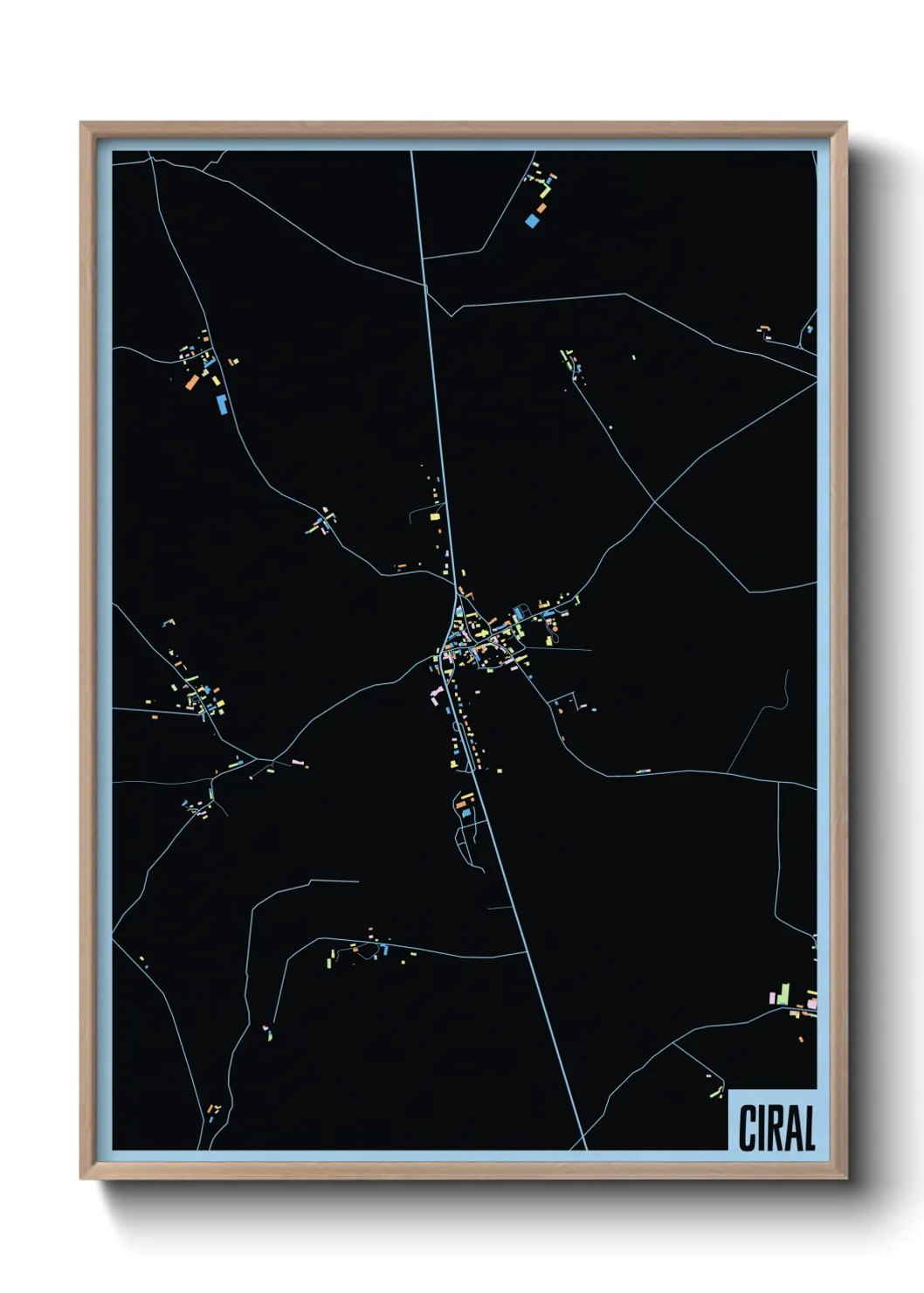 Une affiche de carte sur Ciral