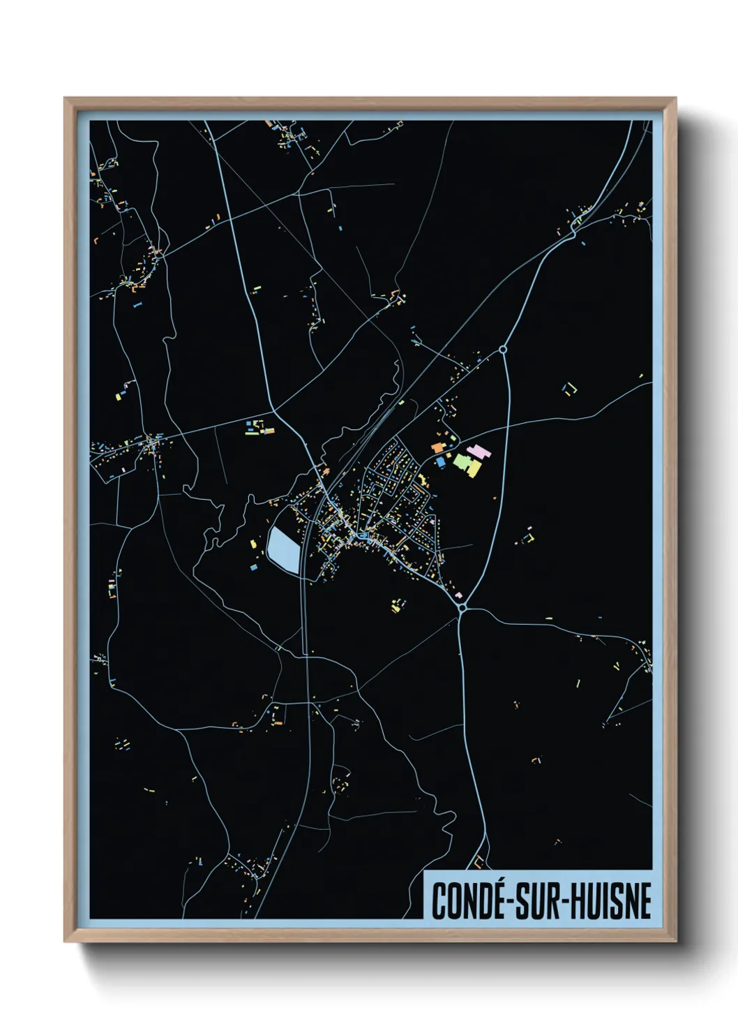 Une affiche de carte sur Condé-sur-Huisne