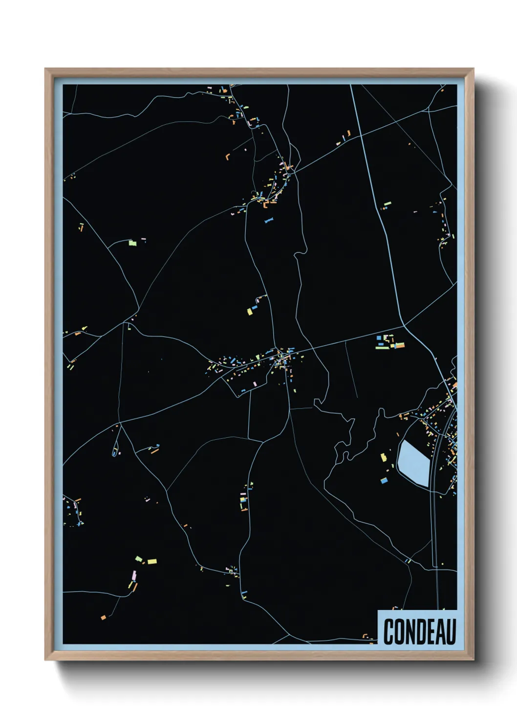 Une affiche de carte sur Condeau