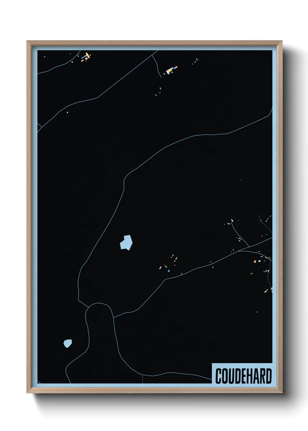 Une affiche de carte sur Coudehard