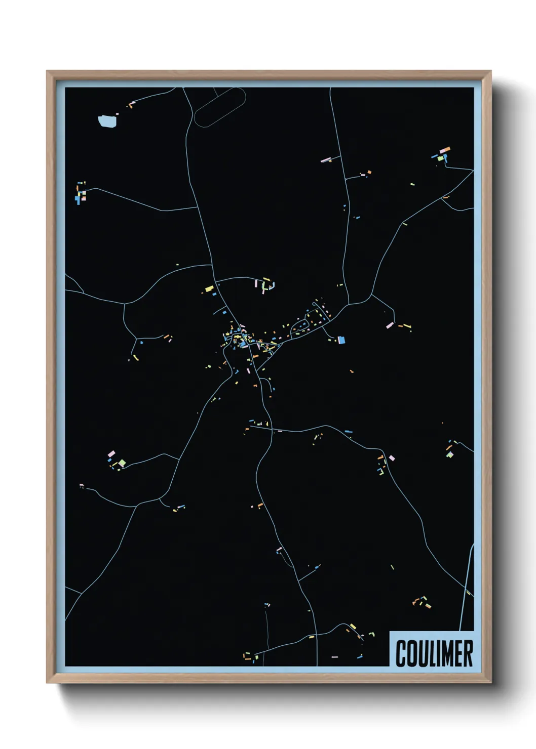 Une affiche de carte sur Coulimer