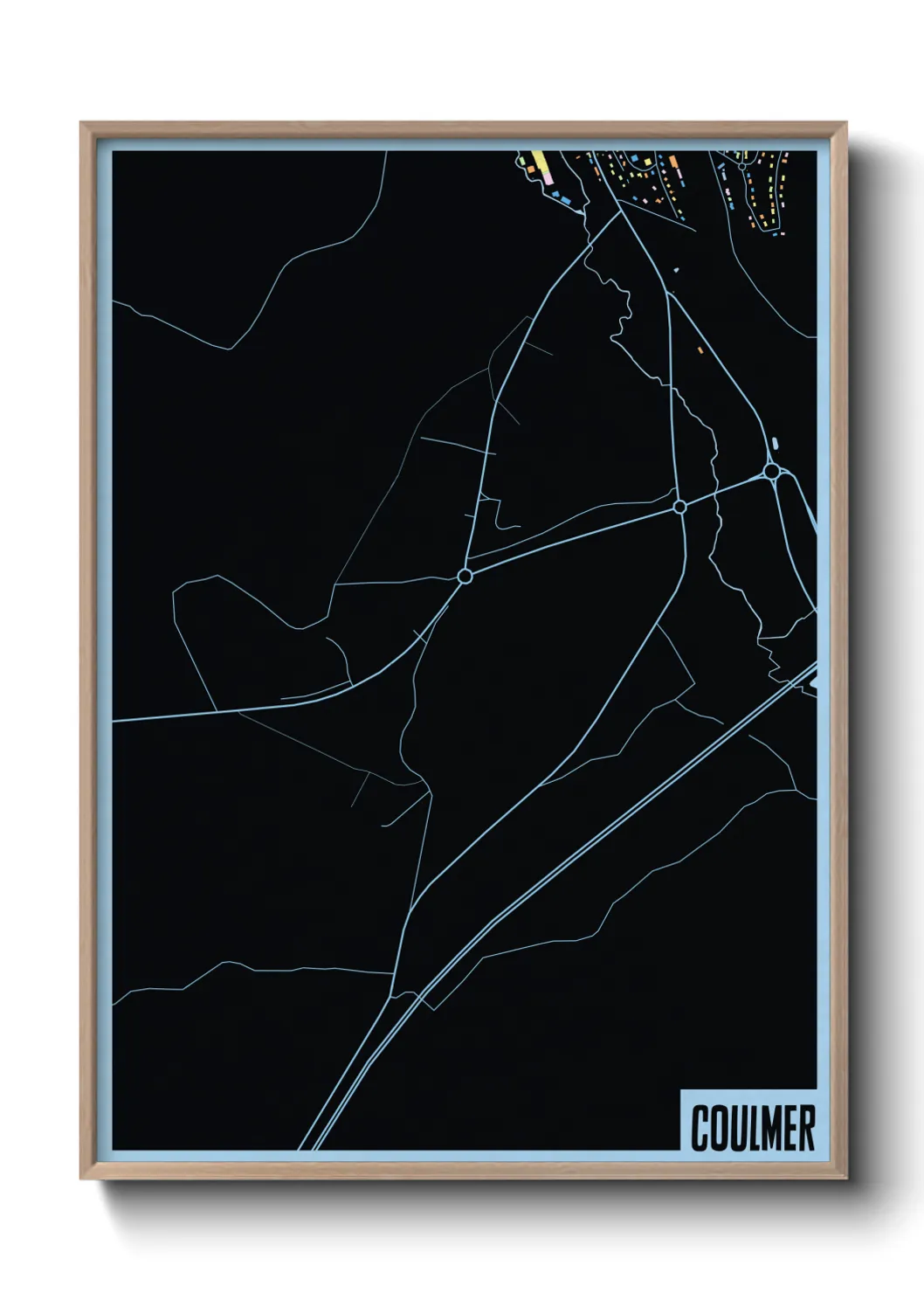 Une affiche de carte sur Coulmer