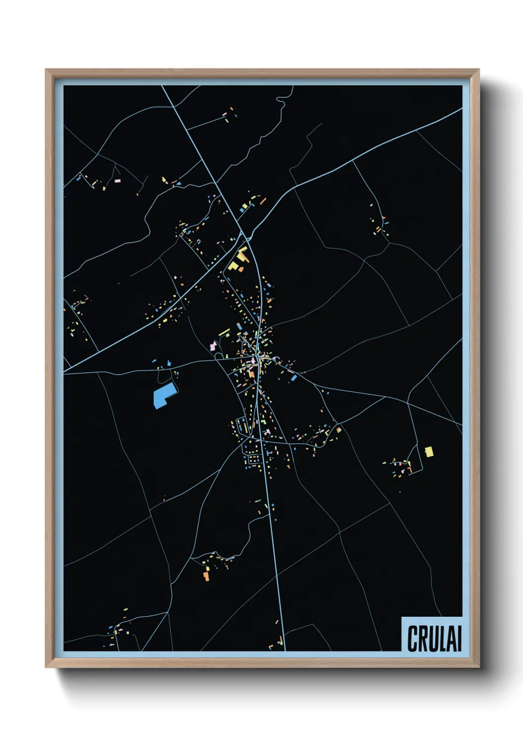 Une affiche de carte sur Crulai