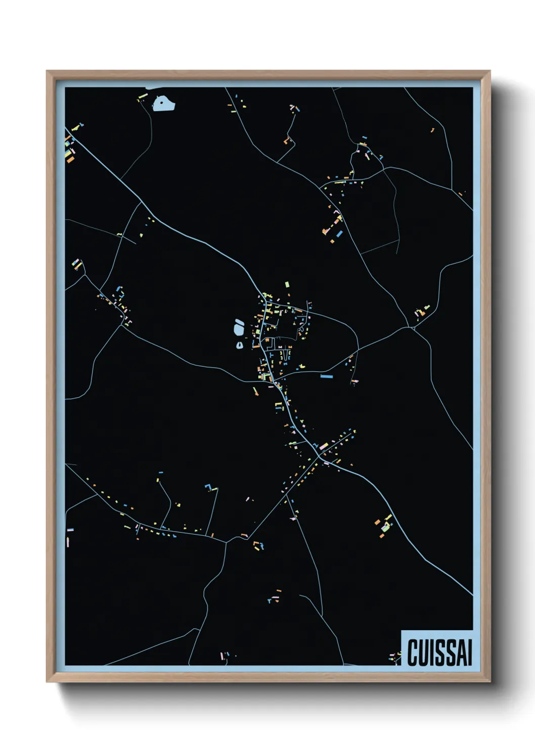 Une affiche de carte sur Cuissai