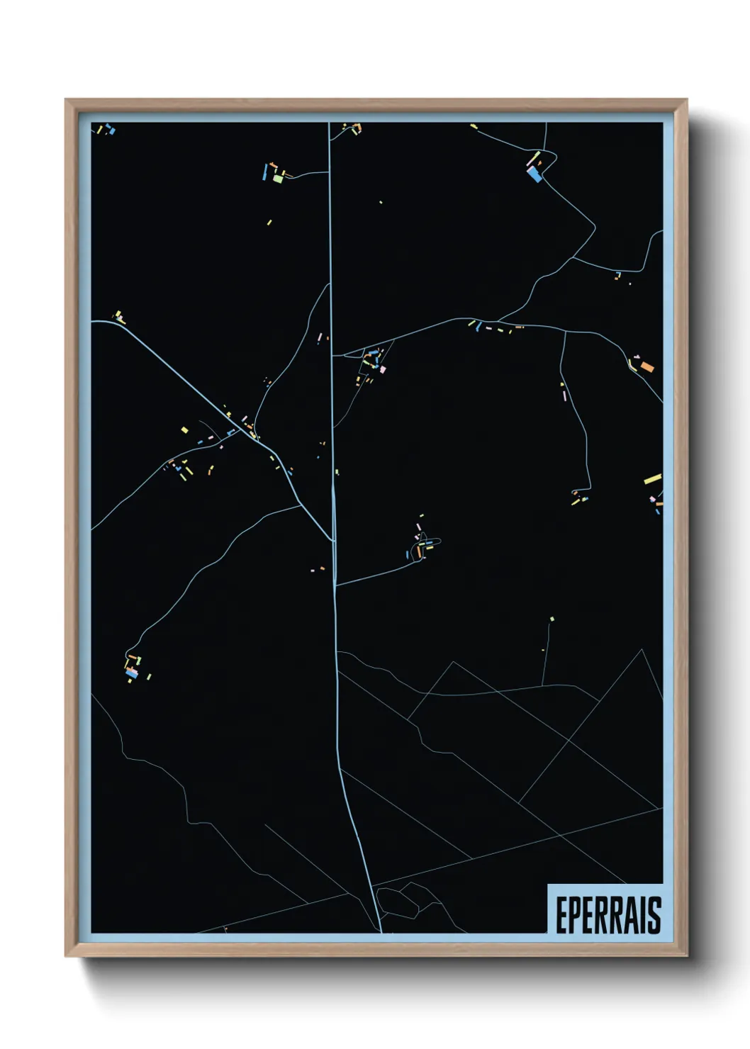 Une affiche de carte sur Eperrais