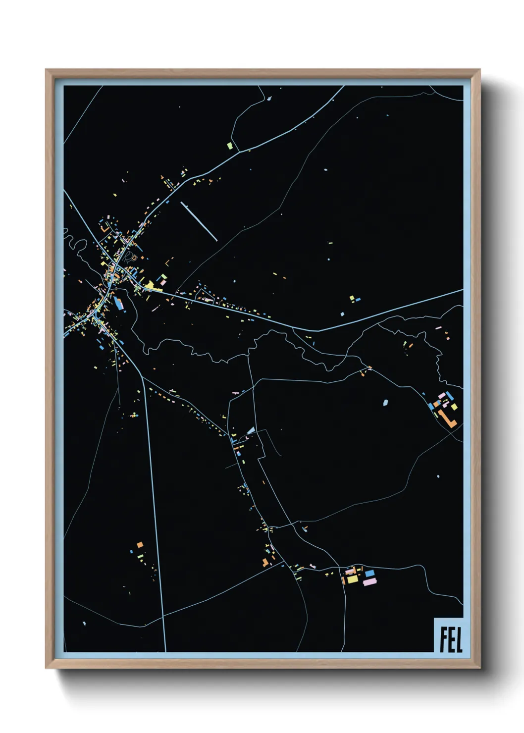 Une affiche de carte sur Fel