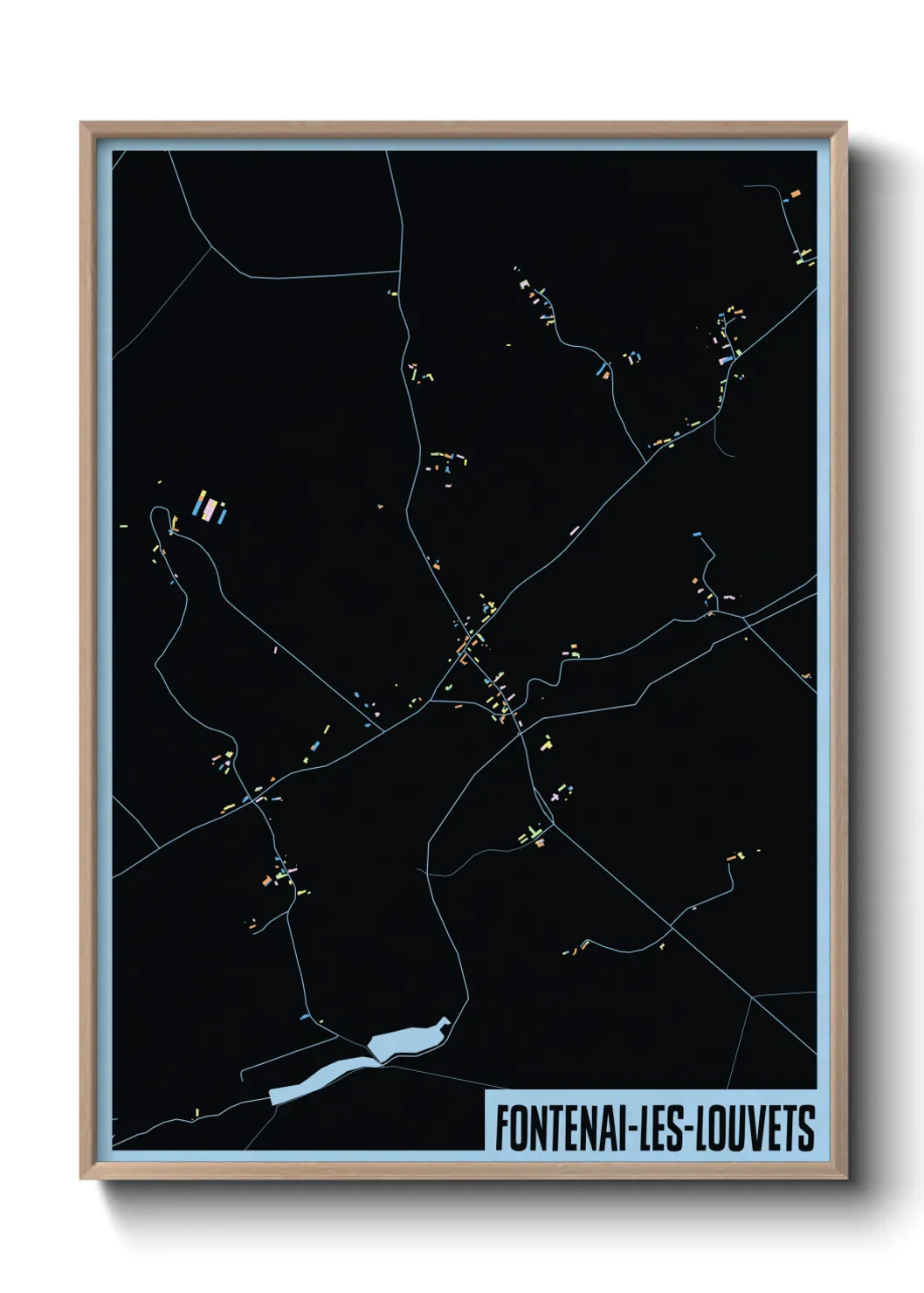 Un poster carteFontenai-les-Louvets