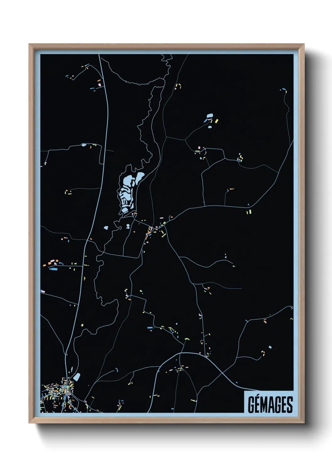 Une affiche de carte sur Gémages