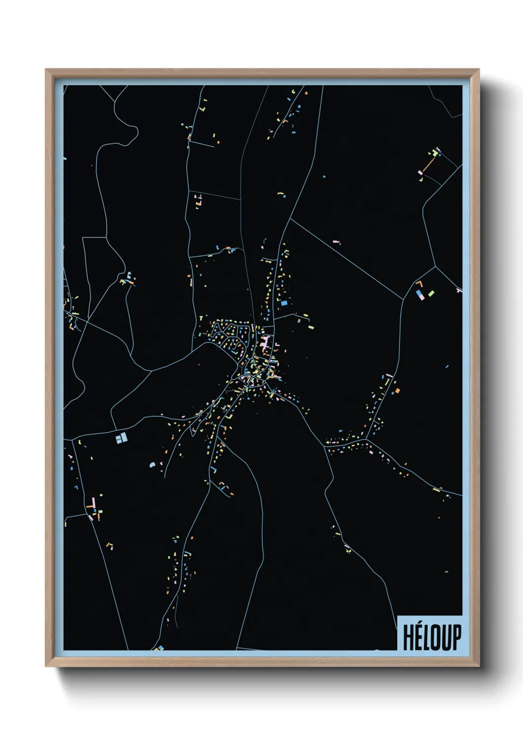 Une affiche de carte sur Héloup