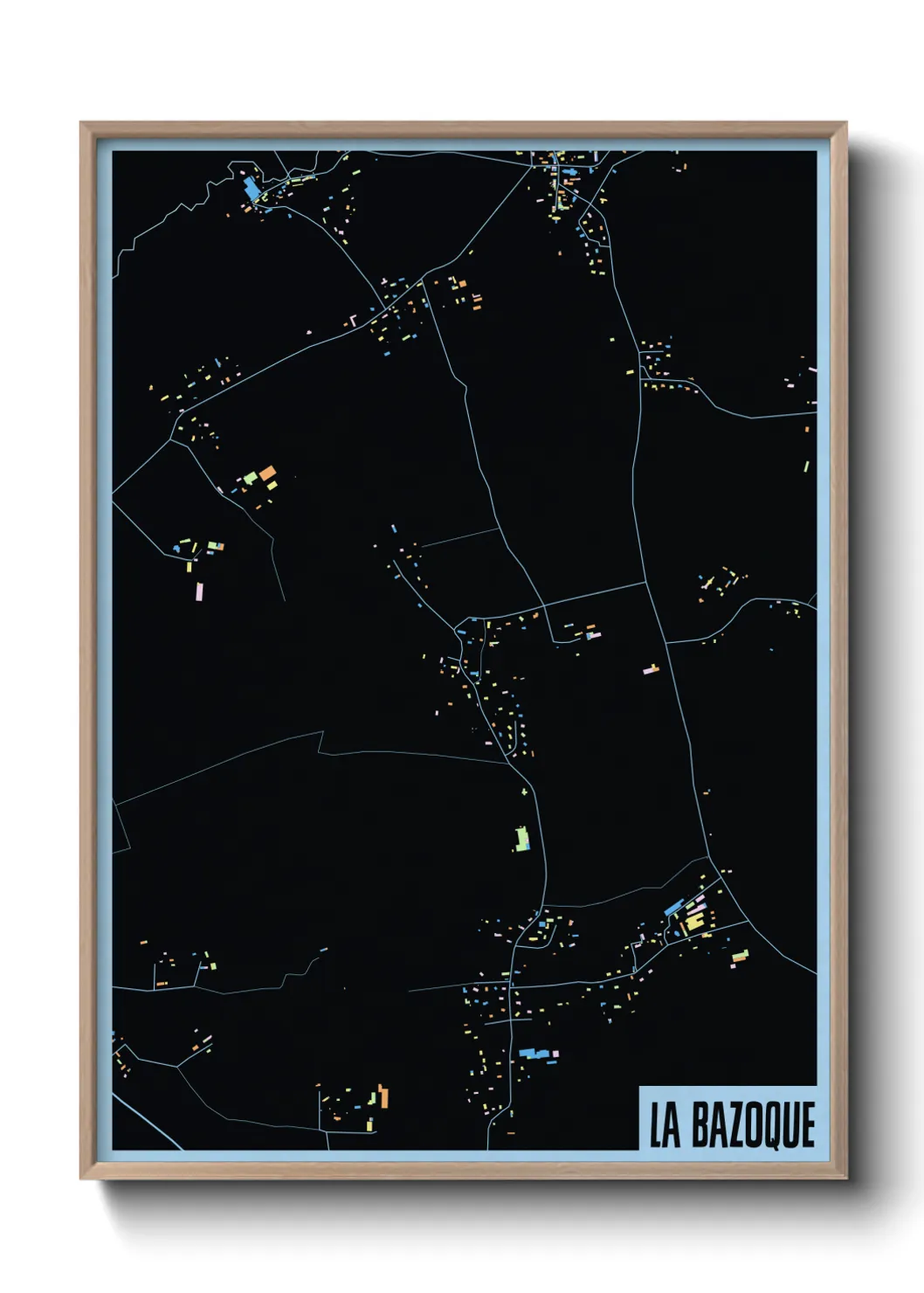 Une affiche de carte sur La Bazoque