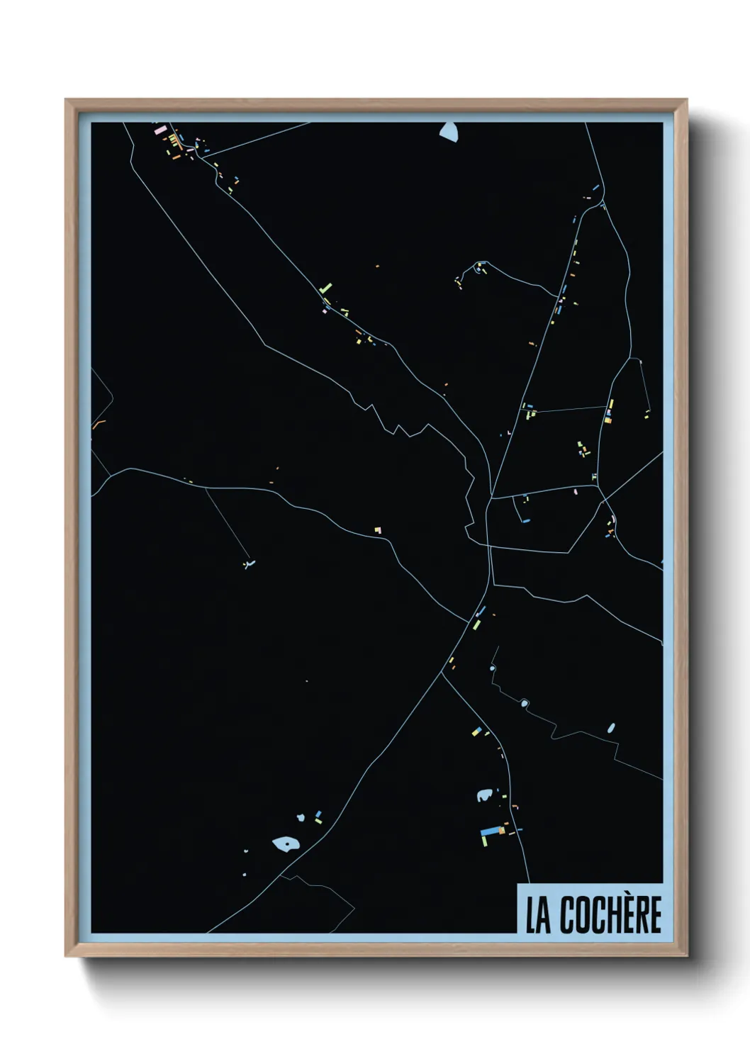 Une affiche de carte sur La Cochère