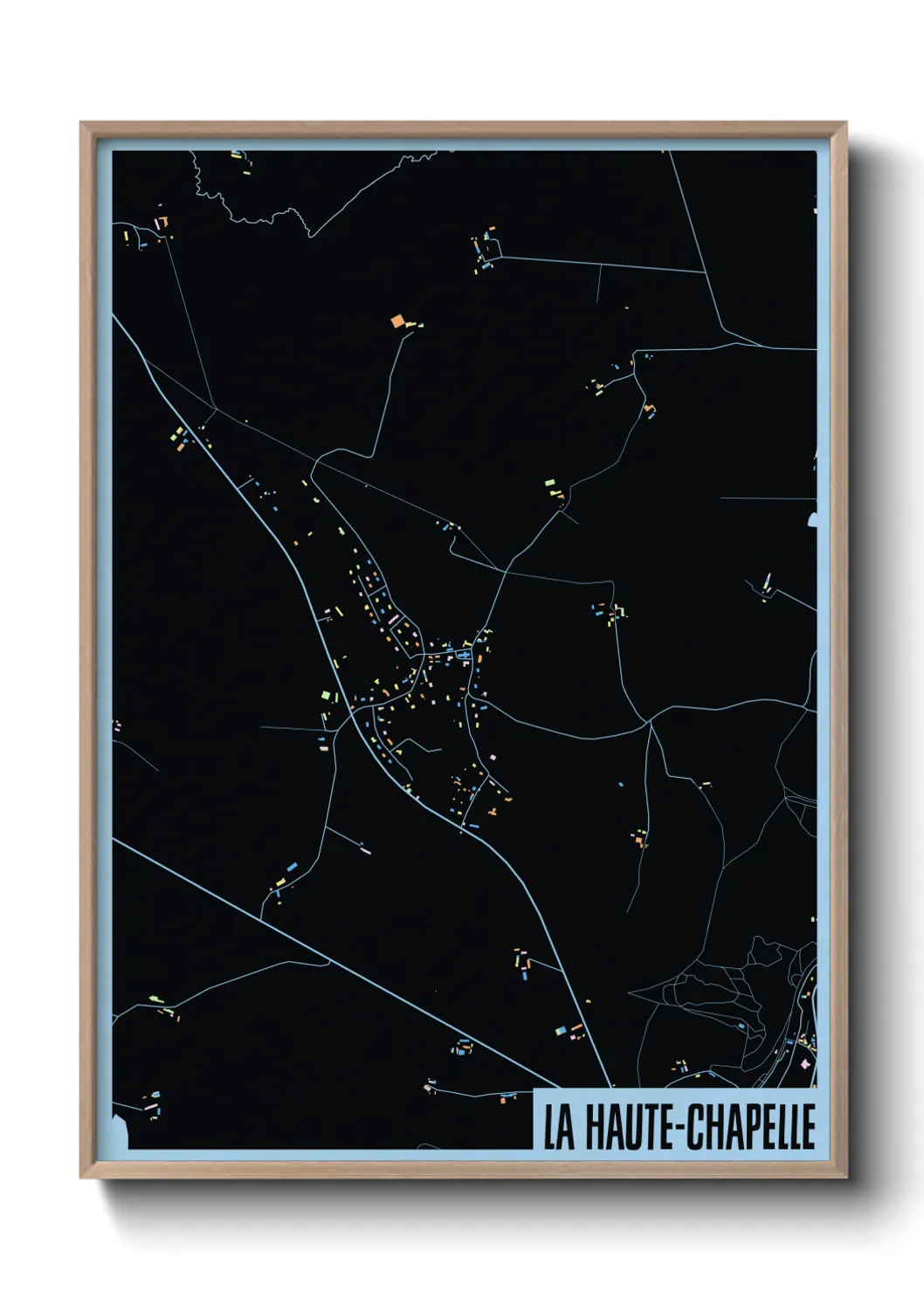 Une affiche de carte sur La Haute-Chapelle