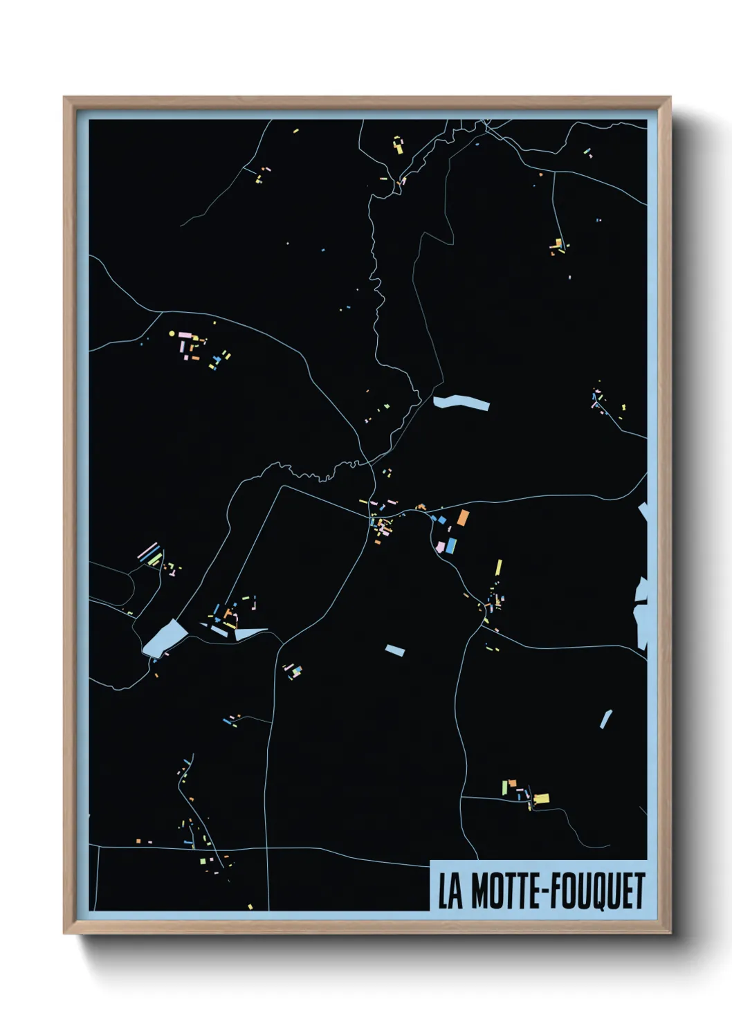 Une affiche de carte sur La Motte-Fouquet