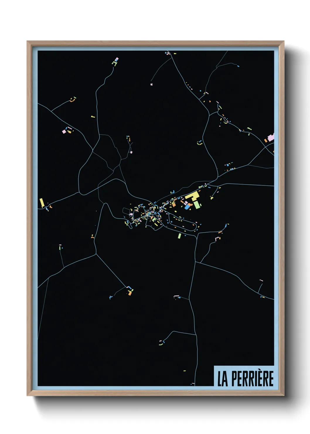 Une affiche de carte sur La Perrière