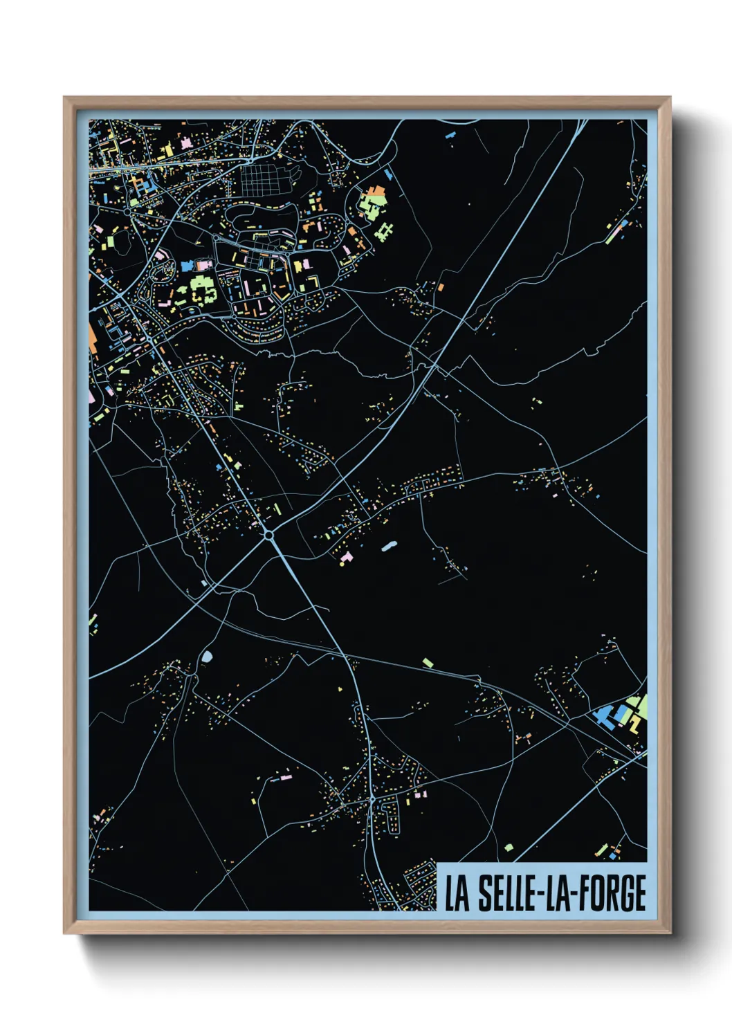 Une affiche de carte sur La Selle-la-Forge