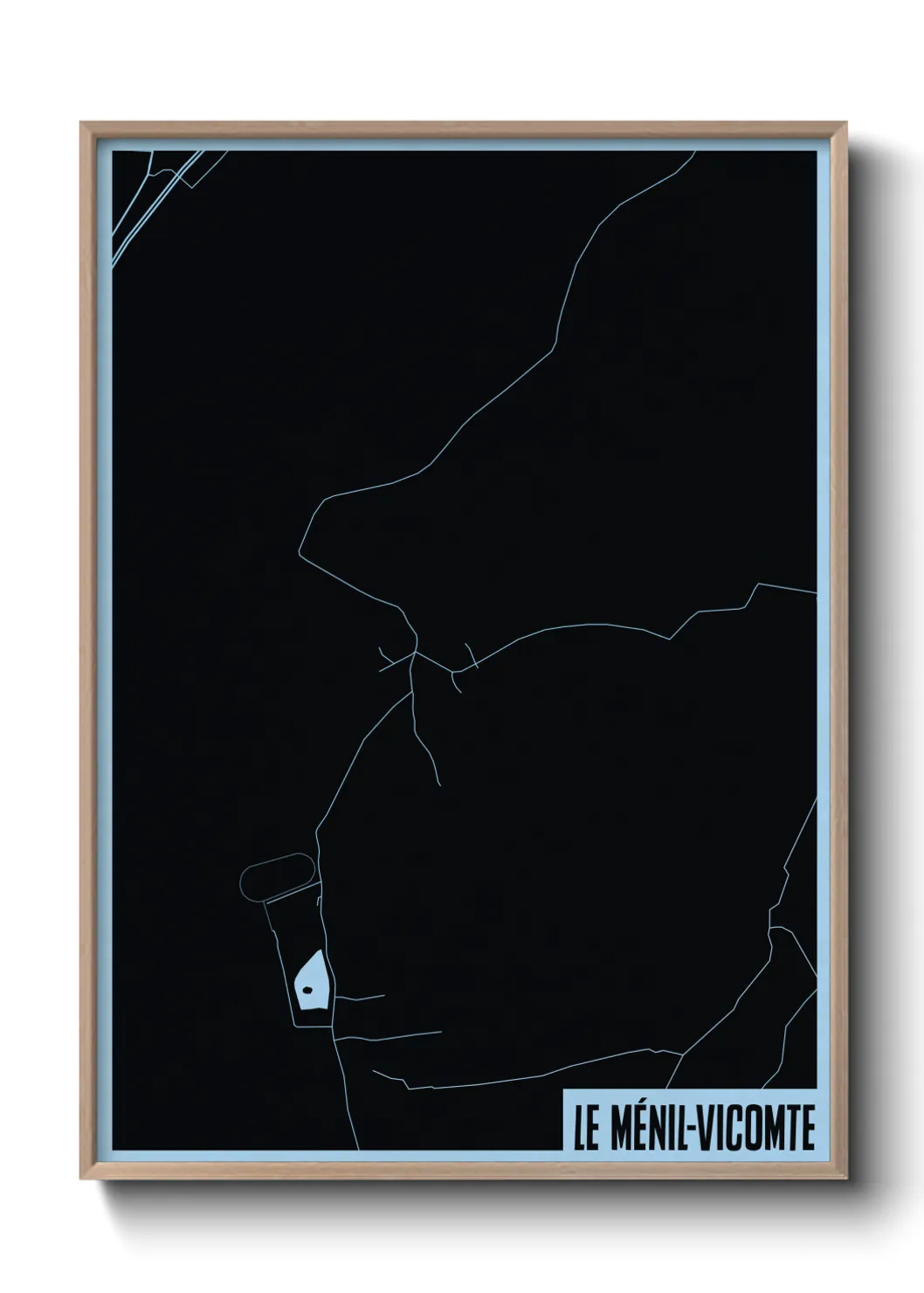 Une affiche de carte sur Le Ménil-Vicomte