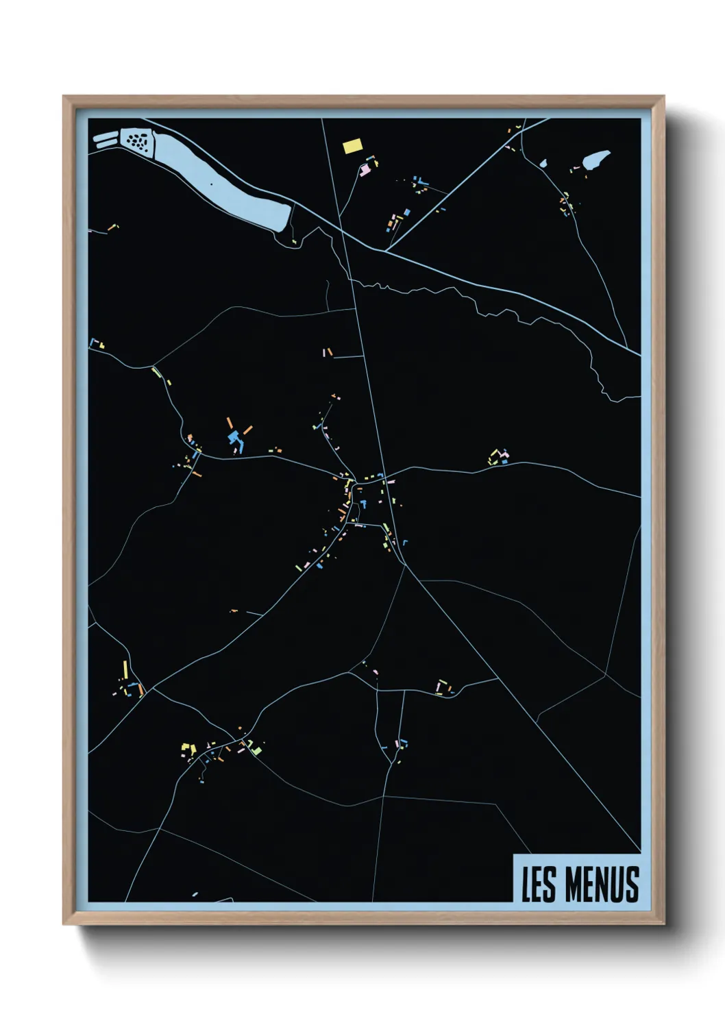 Une affiche de carte sur Les Menus