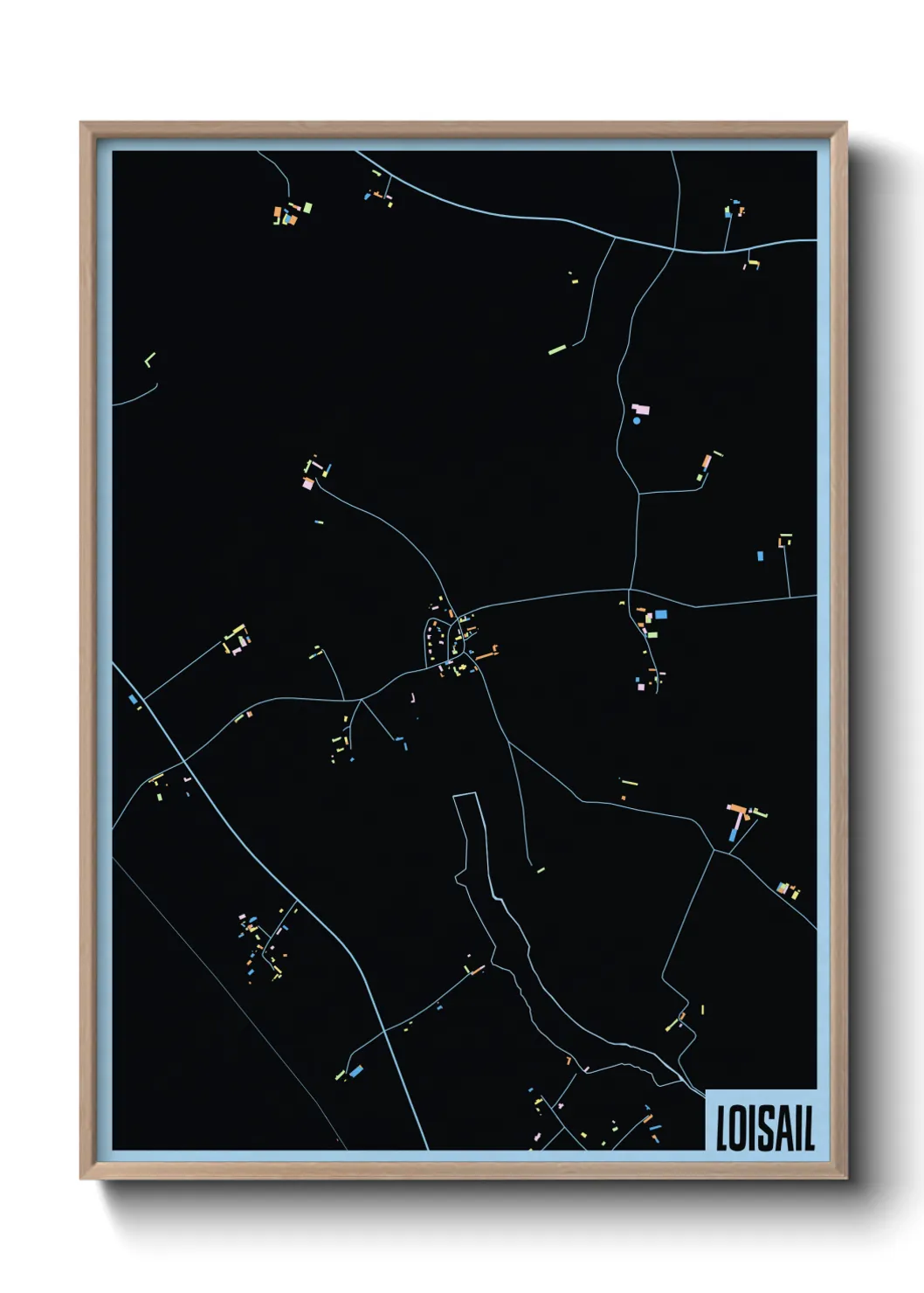 Une affiche de carte sur Loisail