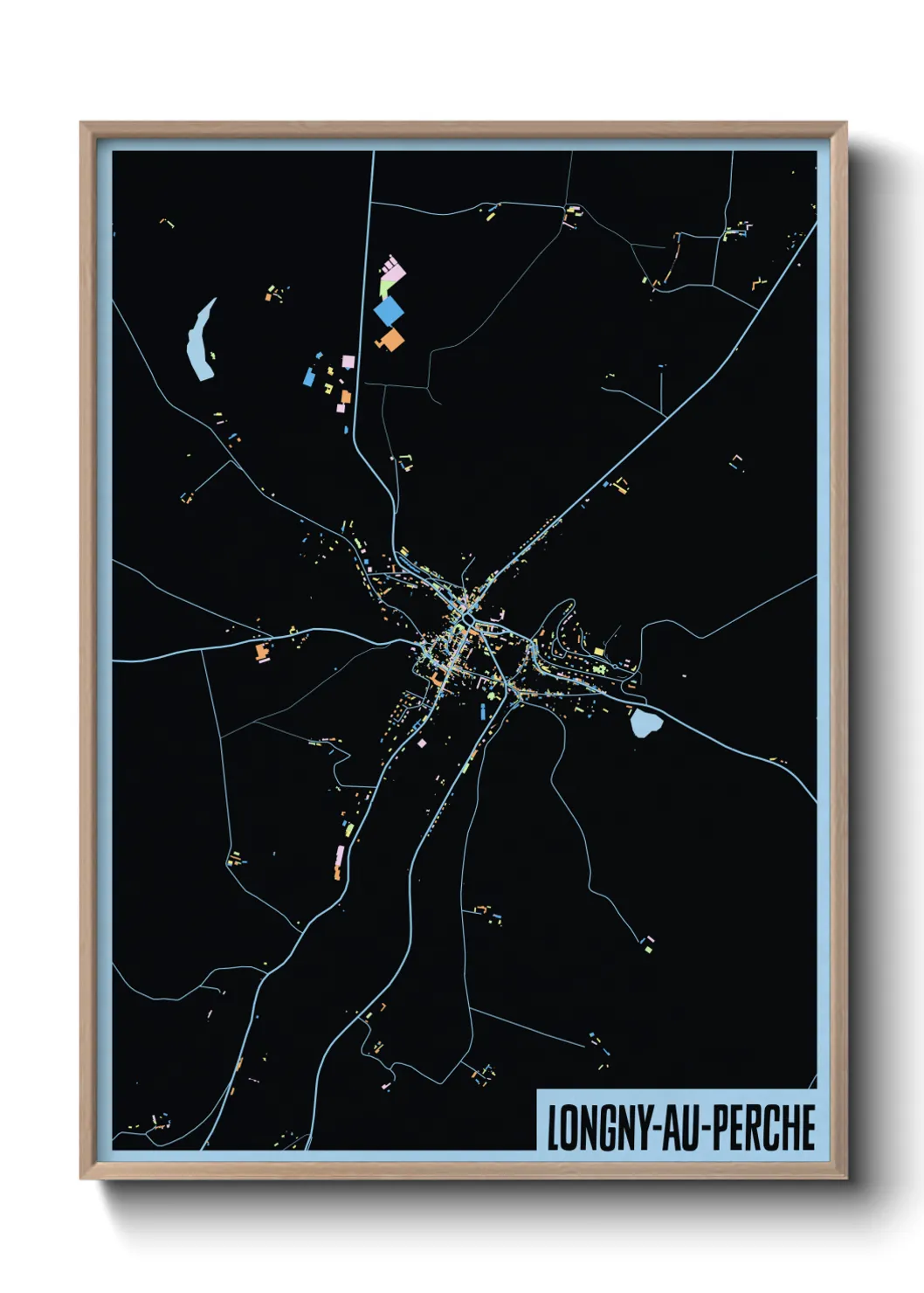 Une affiche de carte sur Longny-au-Perche