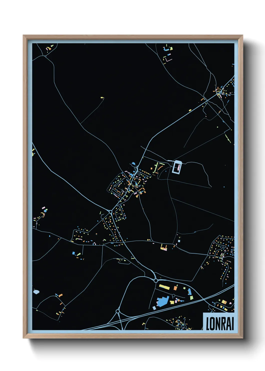 Une affiche de carte sur Lonrai