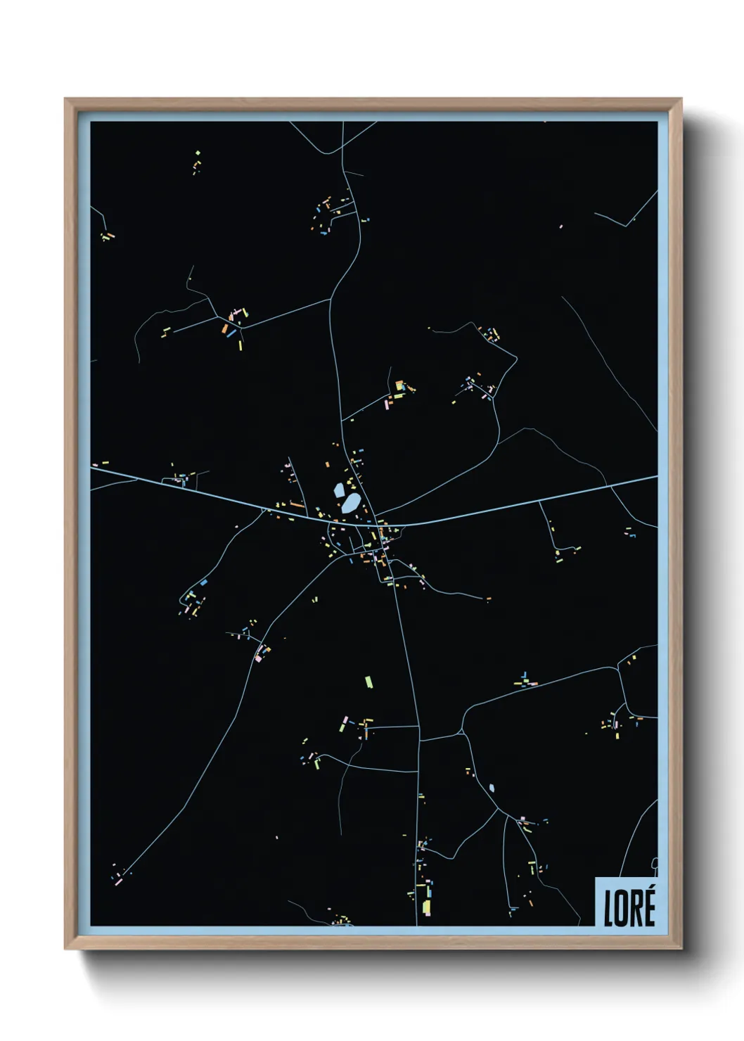 Une affiche de carte sur Loré