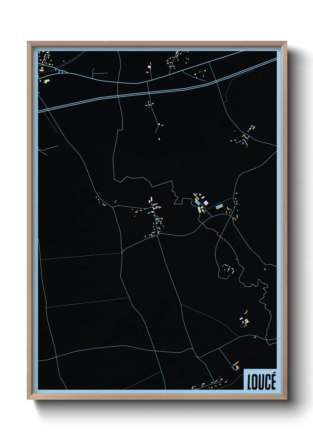 Une affiche de carte sur Loucé