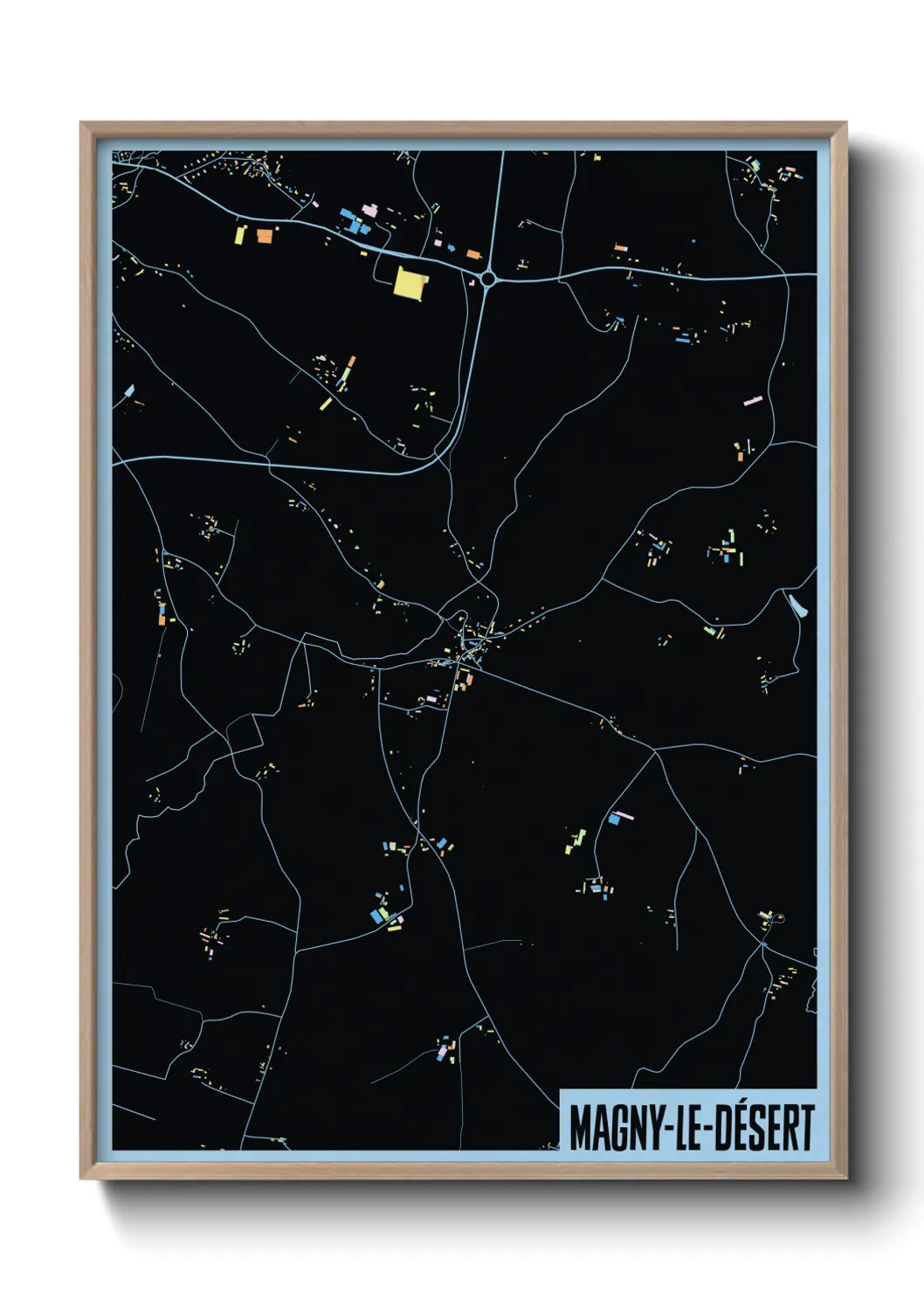 Une affiche de carte sur Magny-le-Désert