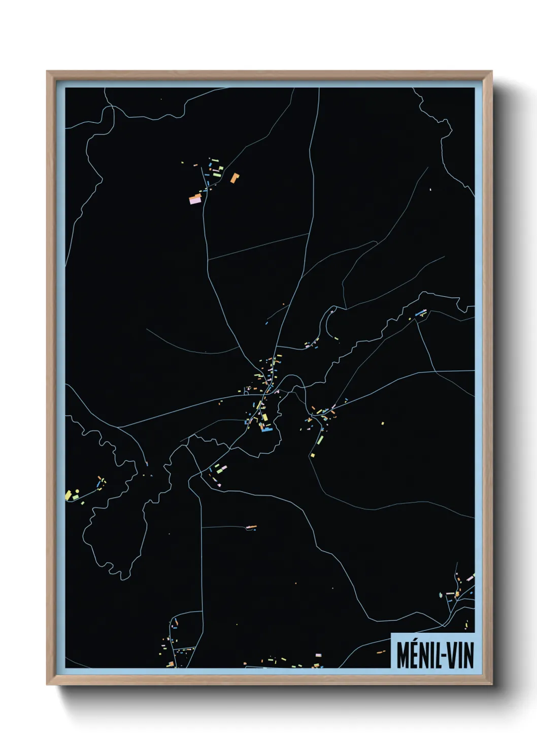 Une affiche de carte sur Ménil-Vin