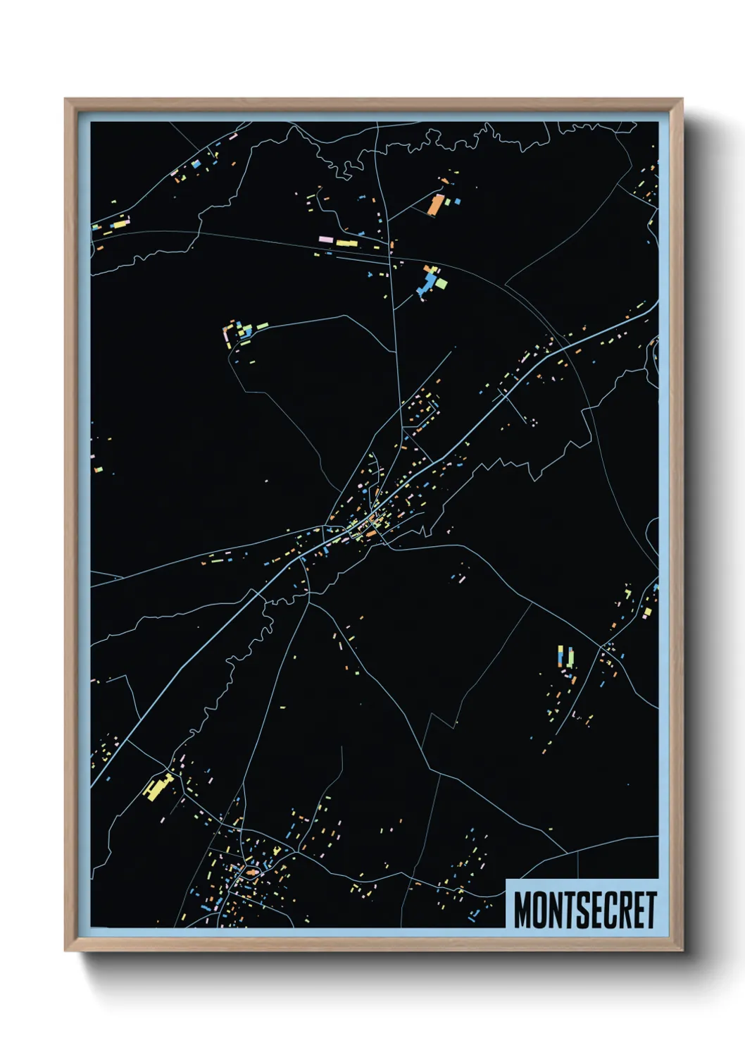 Une affiche de carte sur Montsecret