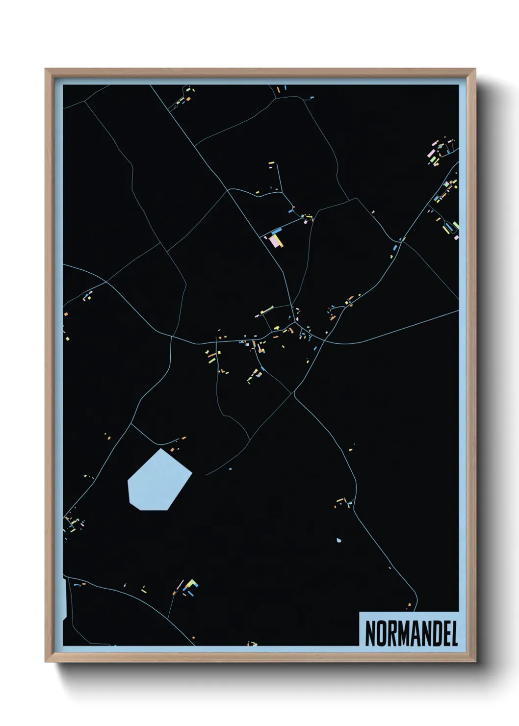 Une affiche de carte sur Normandel