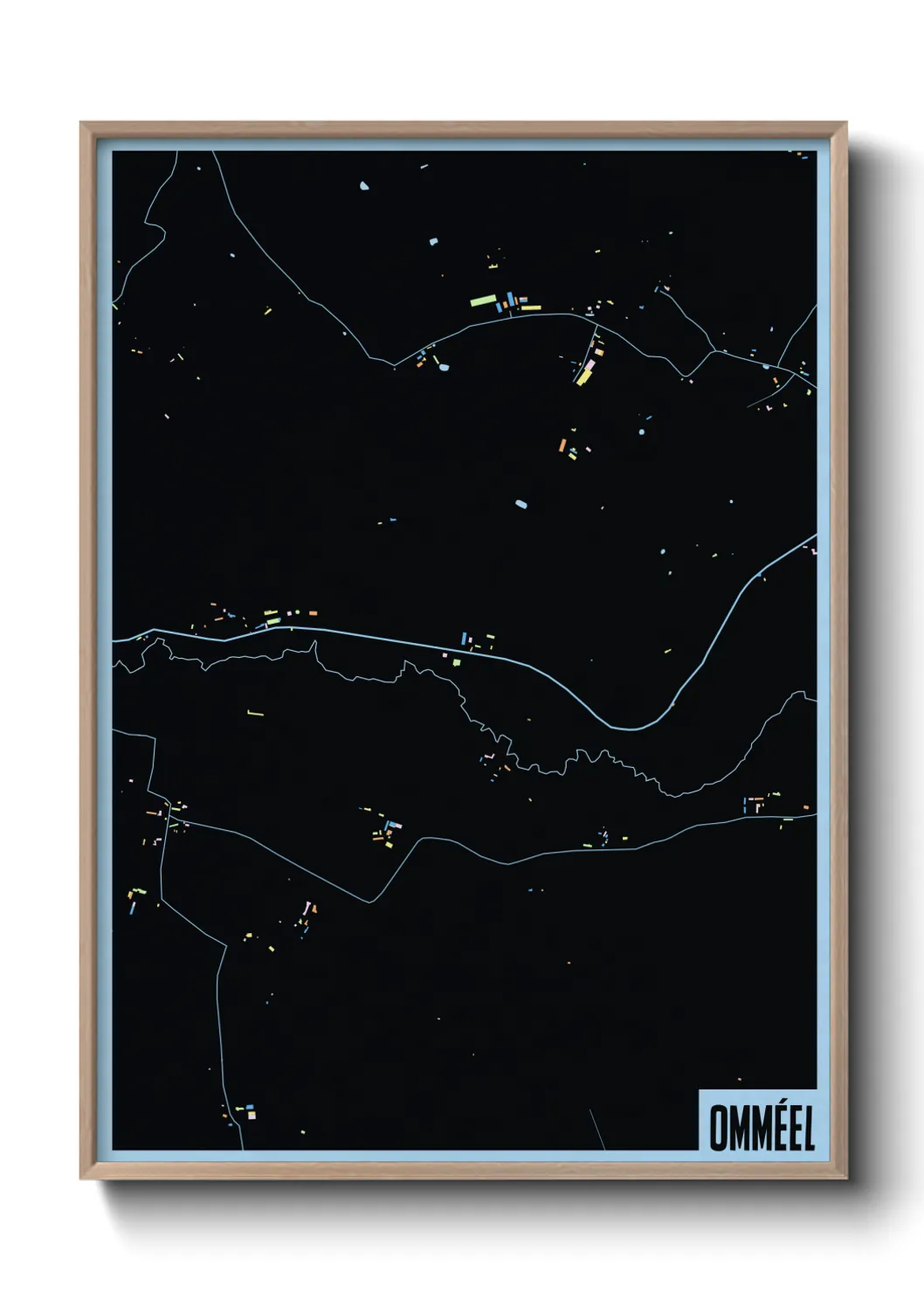 Une affiche de carte sur Omméel