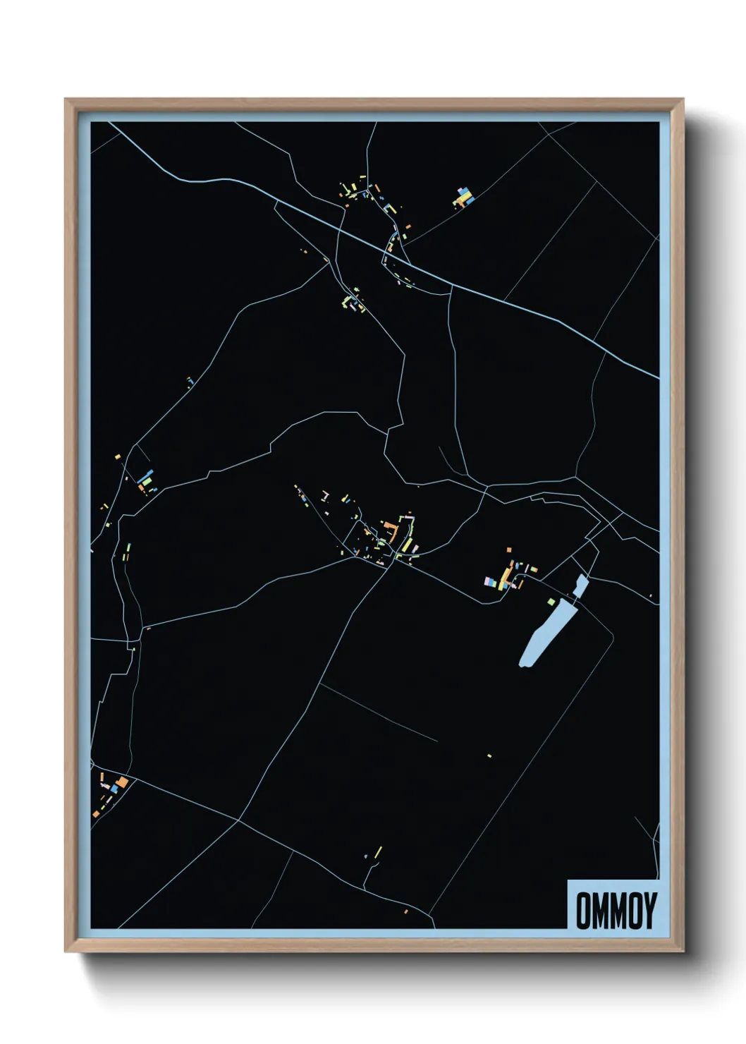 Une affiche de carte sur Ommoy